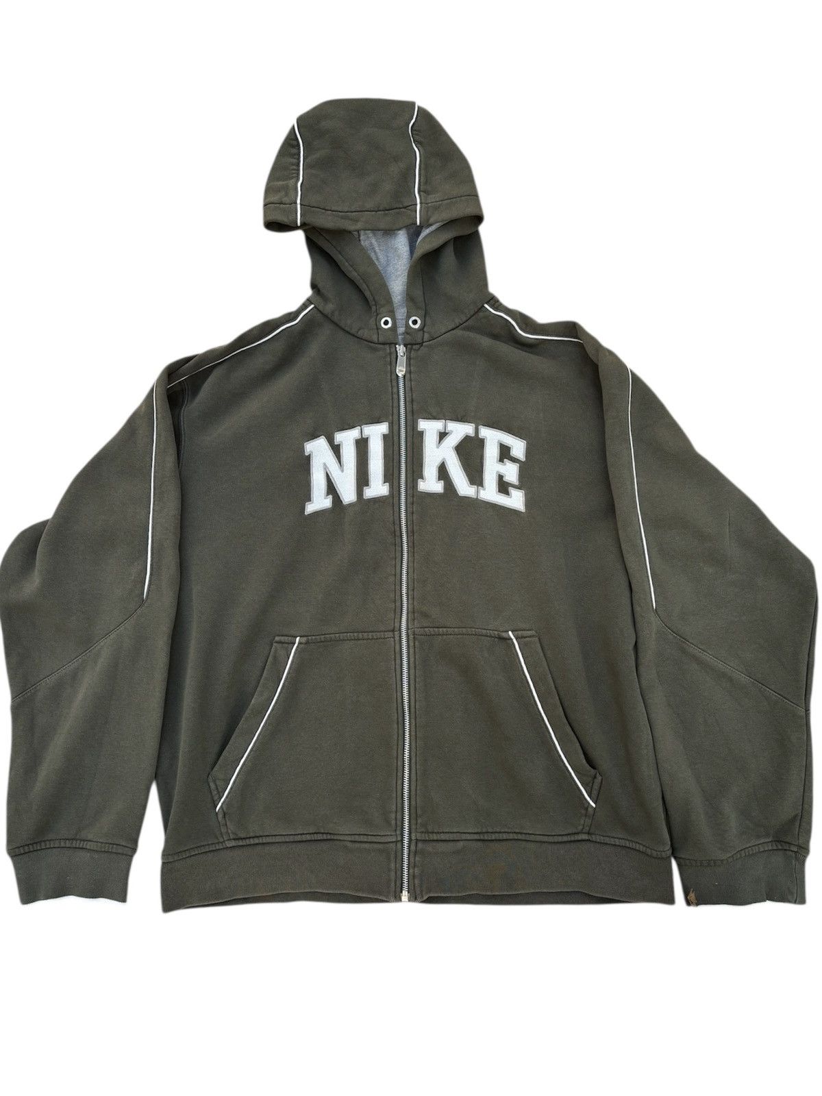 Nike Vintage Nike Big Logo Zip Up Hoodie Y2K Size US XL / EU 56 / 4 - 1 Thumbnail