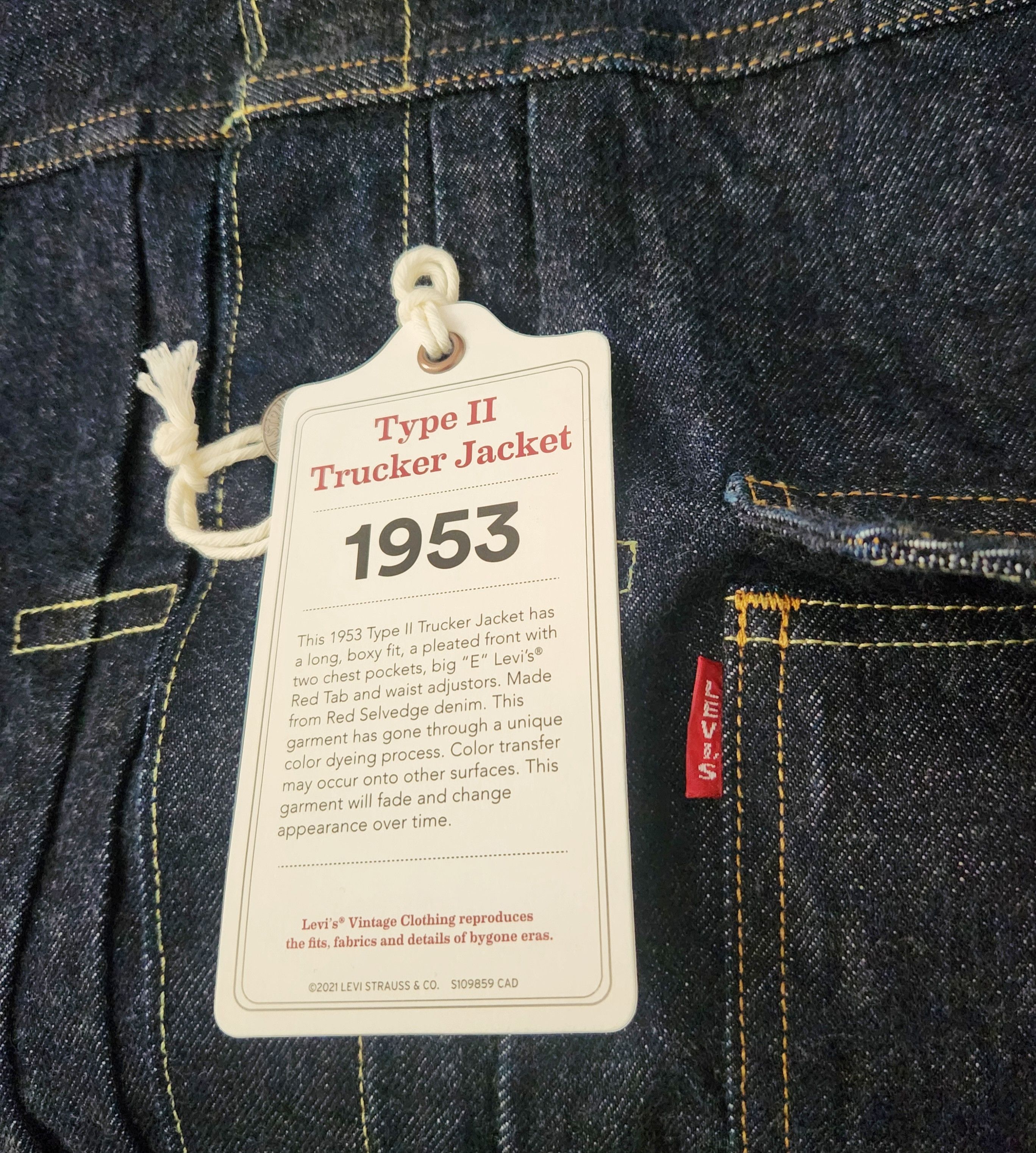 LVC × Levi's Levi's 507 XX LVC Type 2 II Raw Selvedge Denim Jacket NWT 42 Size US L / EU 52-54 / 3 - 6 Thumbnail
