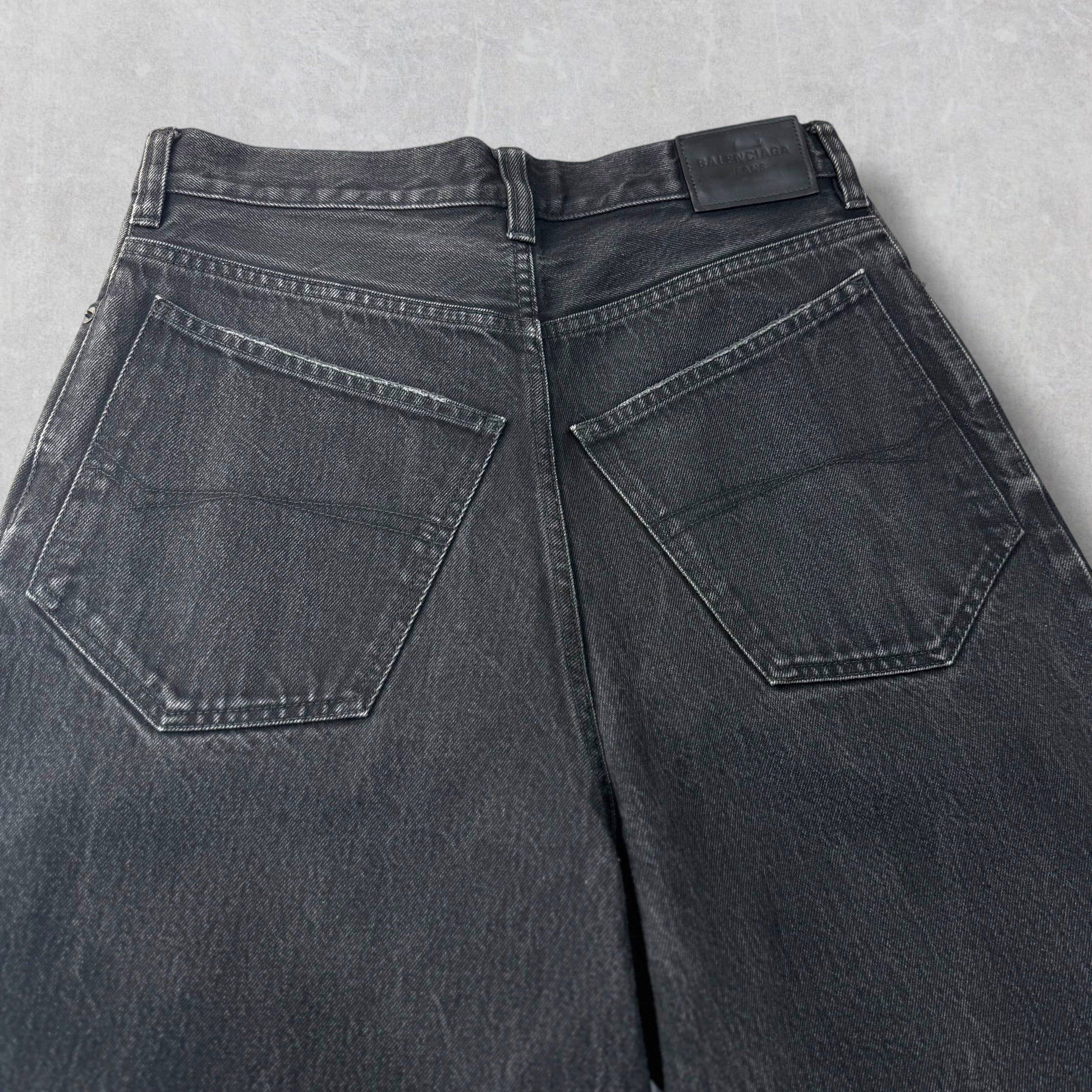 Balenciaga Balenciaga Baggy Distressed Hem Black Jeans S (32) Size US 32 / EU 48 - 6 Thumbnail