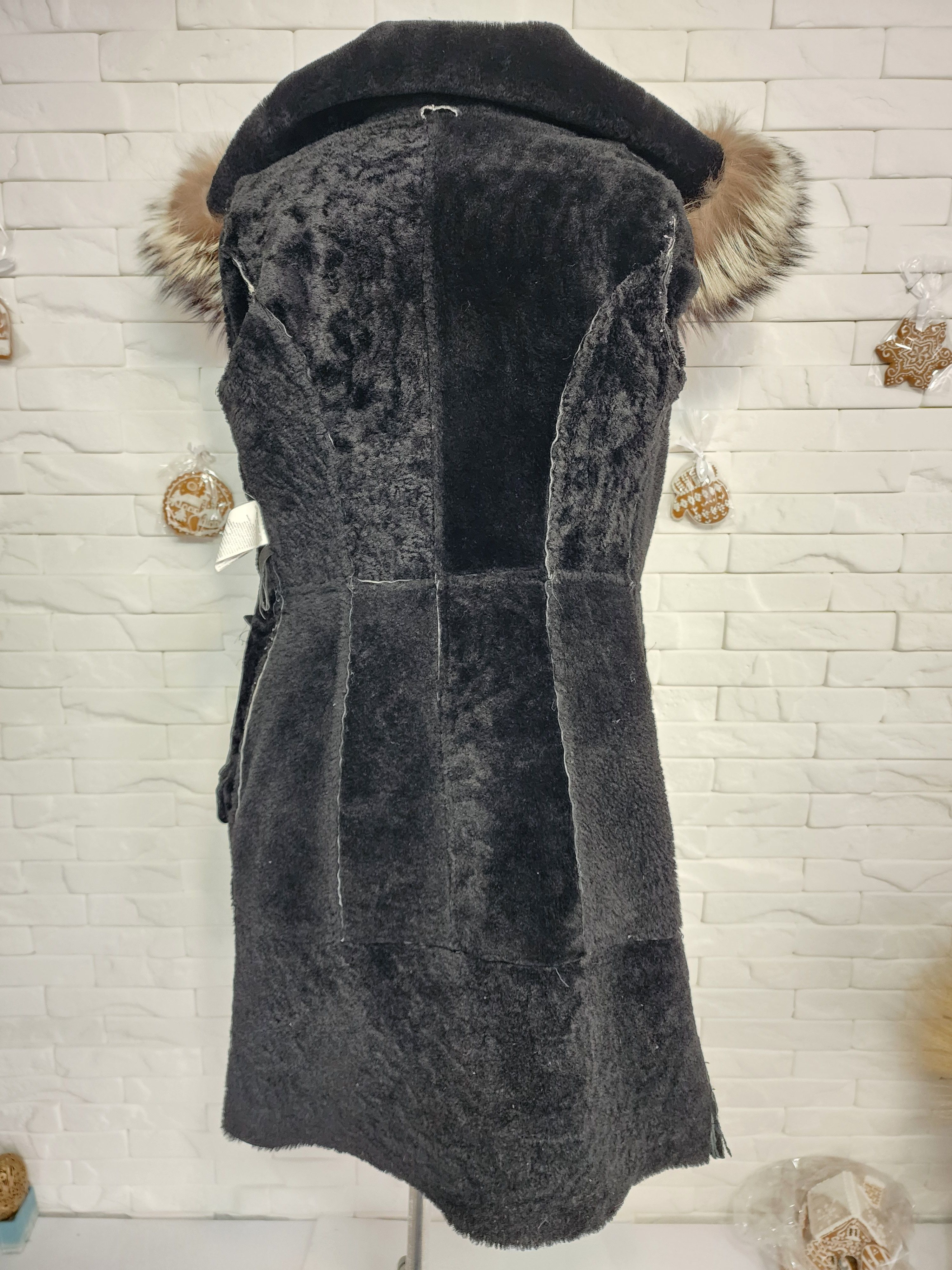 Furla Brown Sheepskin Coat: Women's Fur Hood Winter Coat Size S / US 4 / IT 40 - 9 Thumbnail