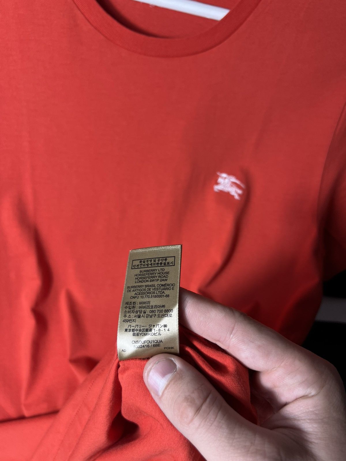 Burberry 👕 Burberry London England Logo T-Shirt — Red — Size S Size US S / EU 44-46 / 1 - 6 Thumbnail