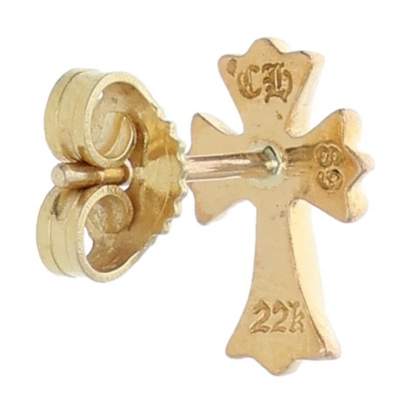 Chrome Hearts Chrome Hearts 22K Gold Cross Fat Stud Earring Size ONE SIZE - 2 Thumbnail