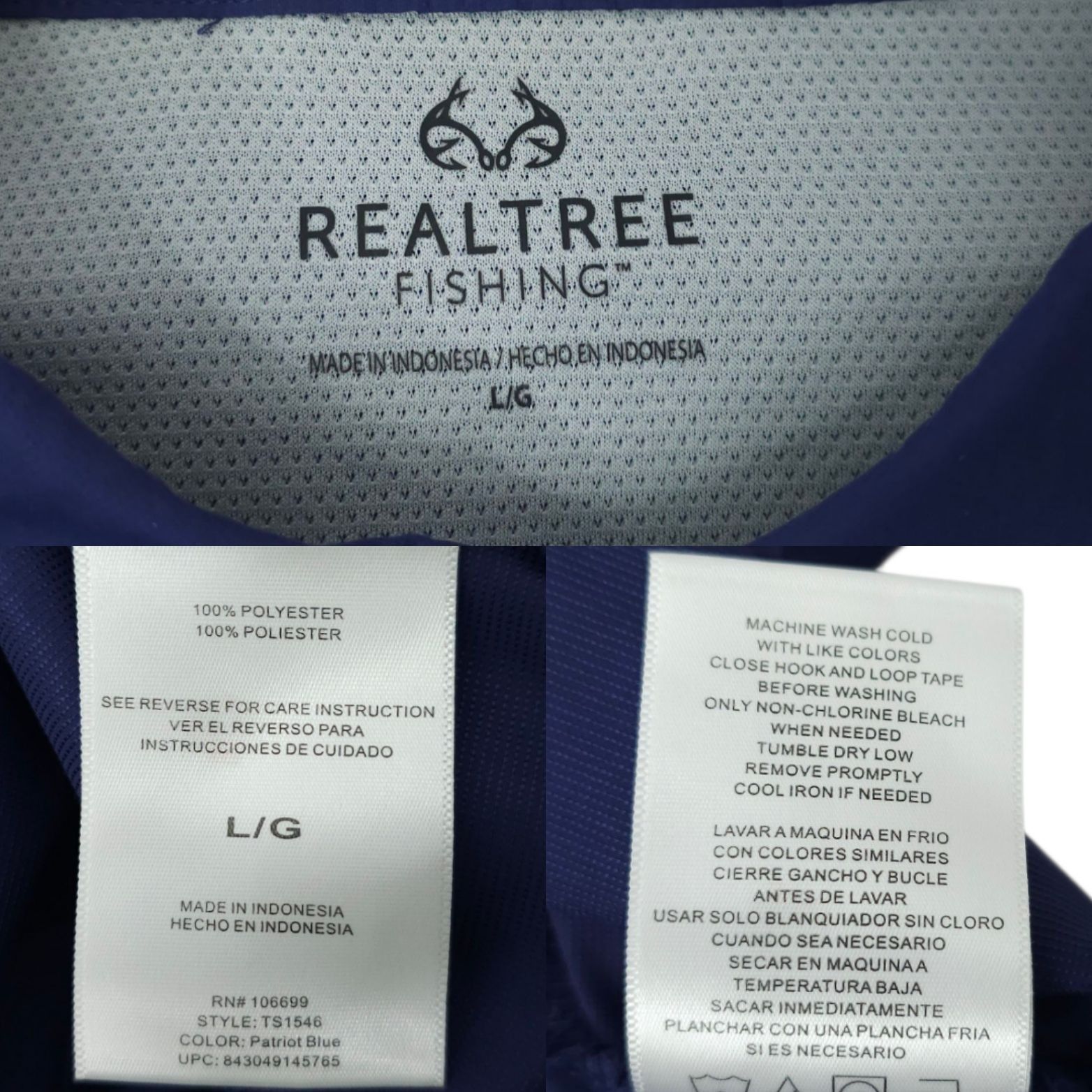 Realtree Realtree Fishing Shirt Men L Performance Vented Back Size US L / EU 52-54 / 3 - 8 Thumbnail