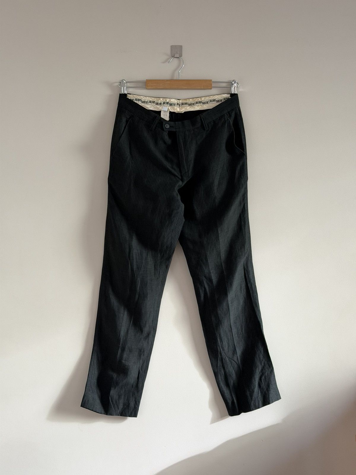 Jean Paul Gaultier Jean Paul Gaultier Pinstripe Suit Set Blazer Pants Size 48R - 5 Thumbnail