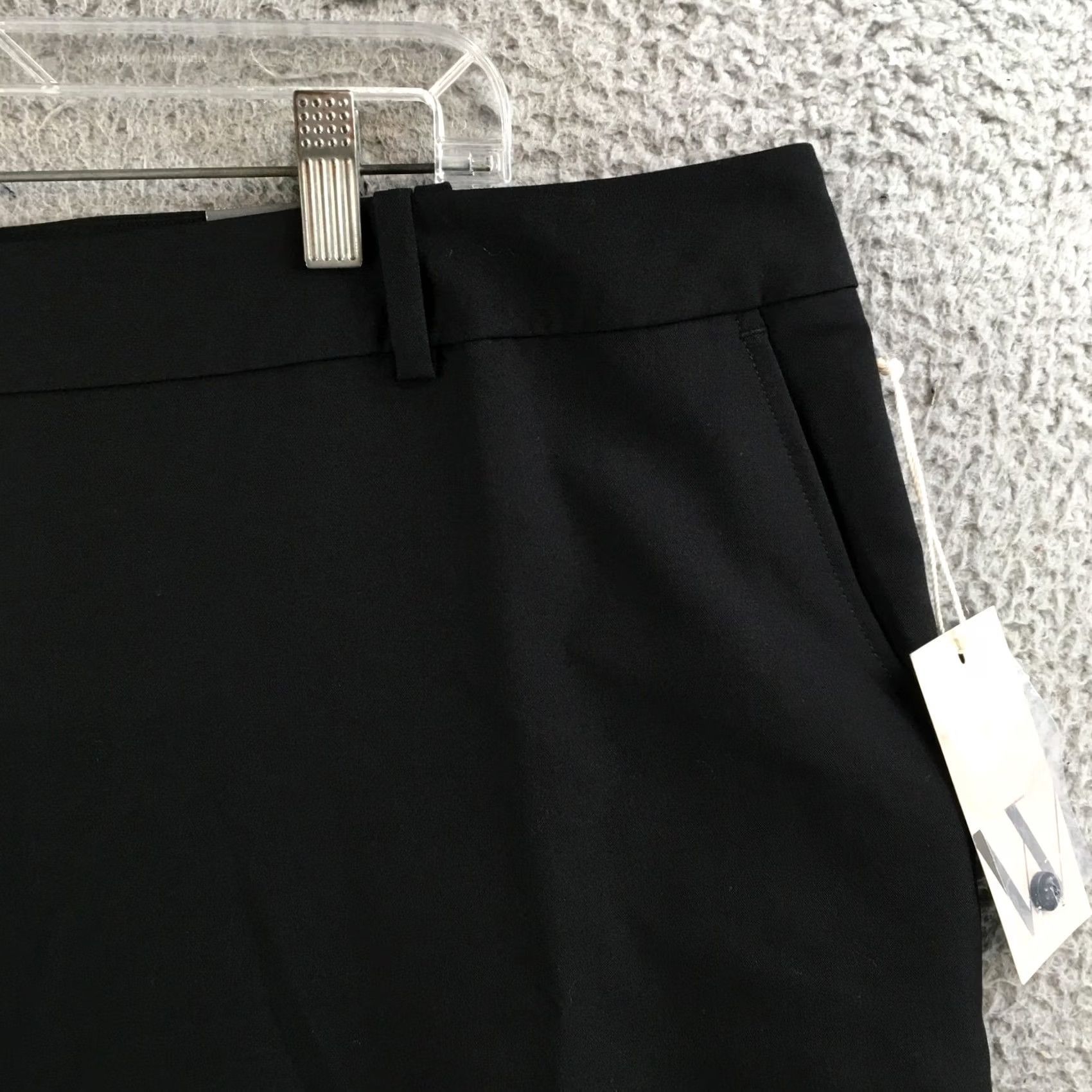 Worthington Worthington Trouser High Rise Wide-Leg Dress Pants Womens 22W Short Black NEW Size 40" / US 18 - 4 Thumbnail