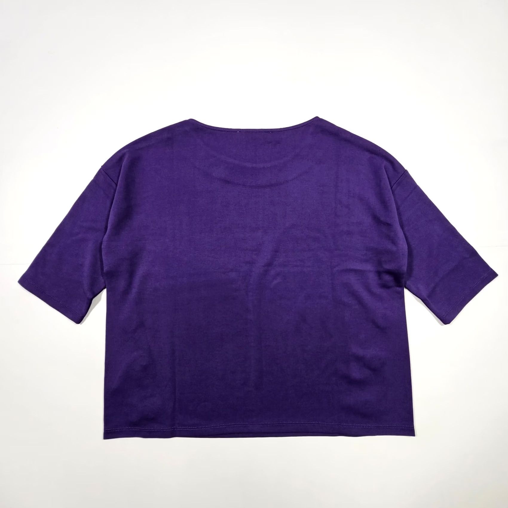Vintage Betty Barclay Womens Jumper Purple 10 UK Short Sleeve Round Neck Top Ladies Size L / US 10 / IT 46 - 5 Thumbnail