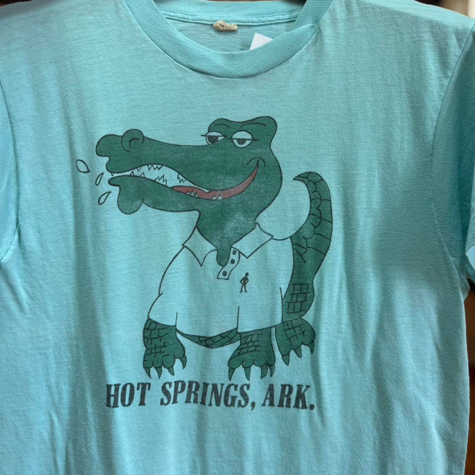 Vintage Vintage 80s Hot Springs Arkansas Crocodile Animal T-Shirt Size US M / EU 48-50 / 2 - 3 Thumbnail