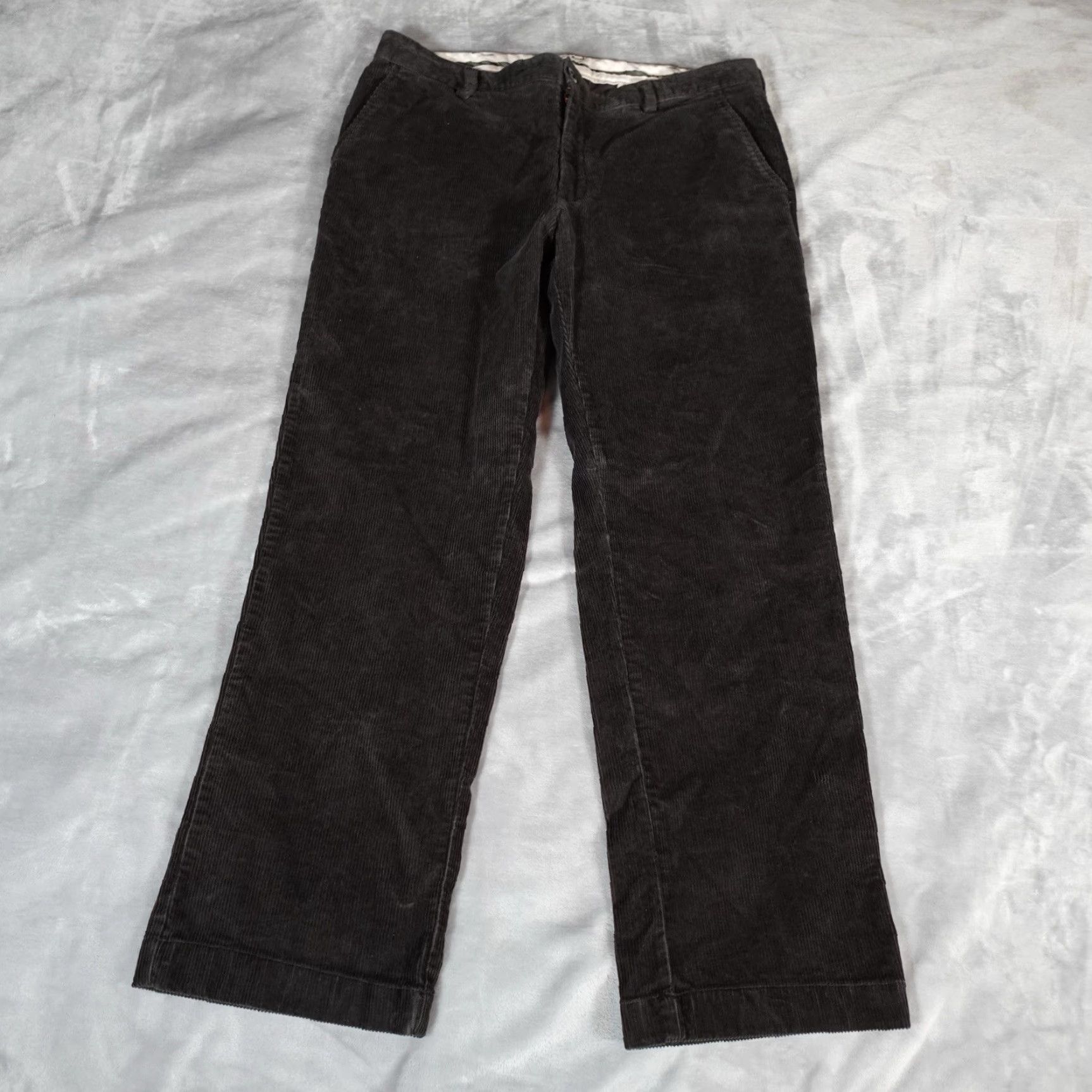 Vintage L.L. Bean Pants Mens 36x30 Gray Corduroy Straight Fit Stretch Size US 36 / EU 52 - 4 Thumbnail