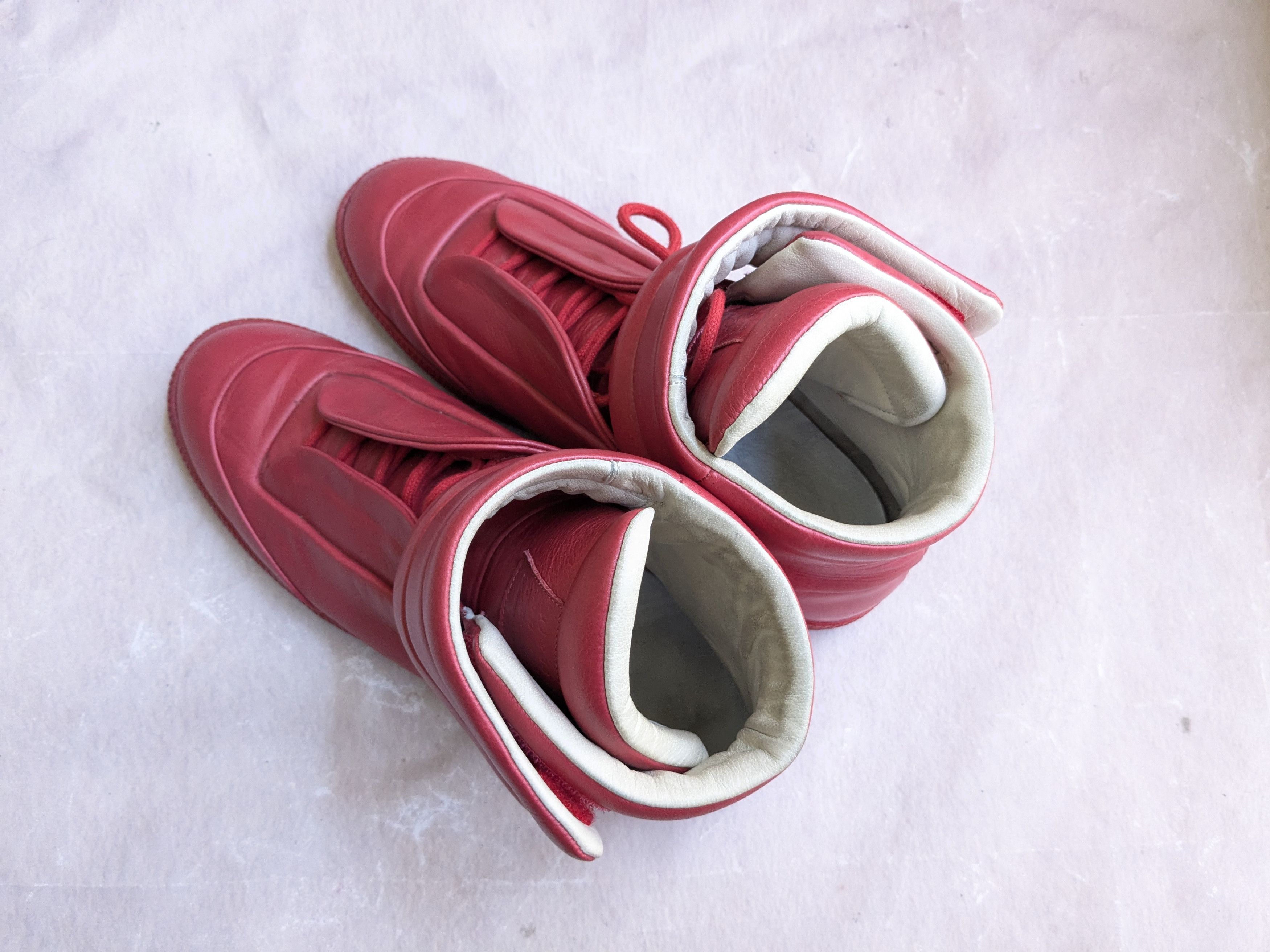 Maison Margiela Maison Margiela Future Red 9.5 42.5 Leather High Tops Size US 9.5 / EU 42-43 - 14 Thumbnail