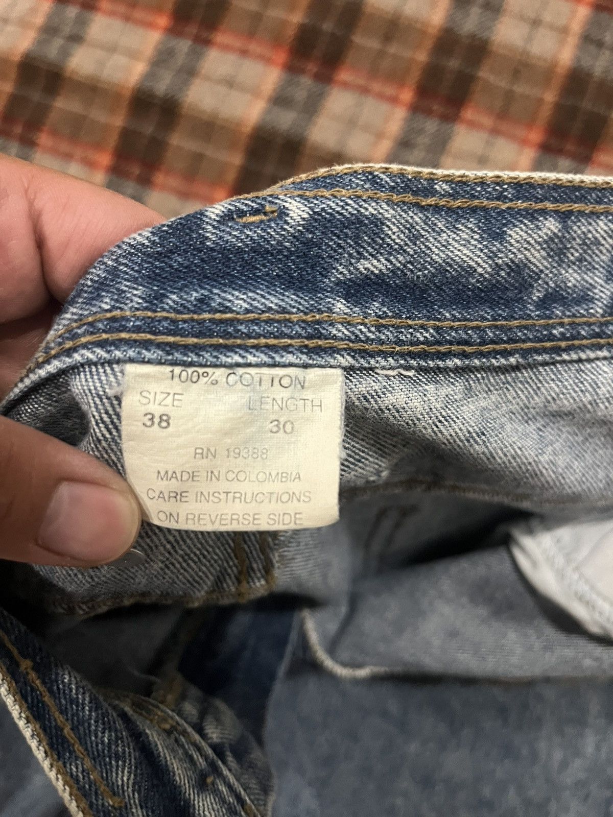 Levi's Vintage 90 Super baggy Brittania Acid Washed denim Jeans 38 Size US 37 - 7 Thumbnail