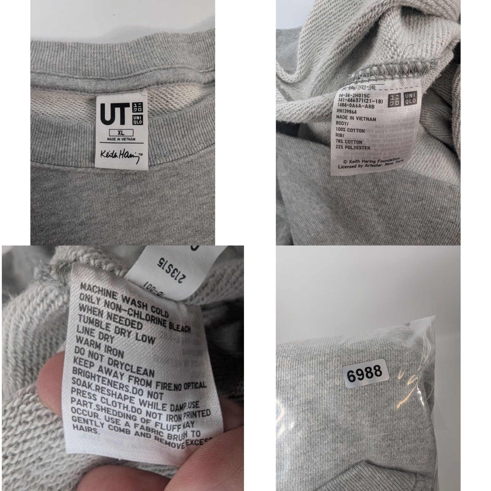 Uniqlo Uniqlo Flying Saucer Keith Haring Mens XL L/S Sweatshirt Crew Neck Graphic Print Vintage No NYC Union Jack? Size US XL / EU 56 / 4 - 8 Thumbnail