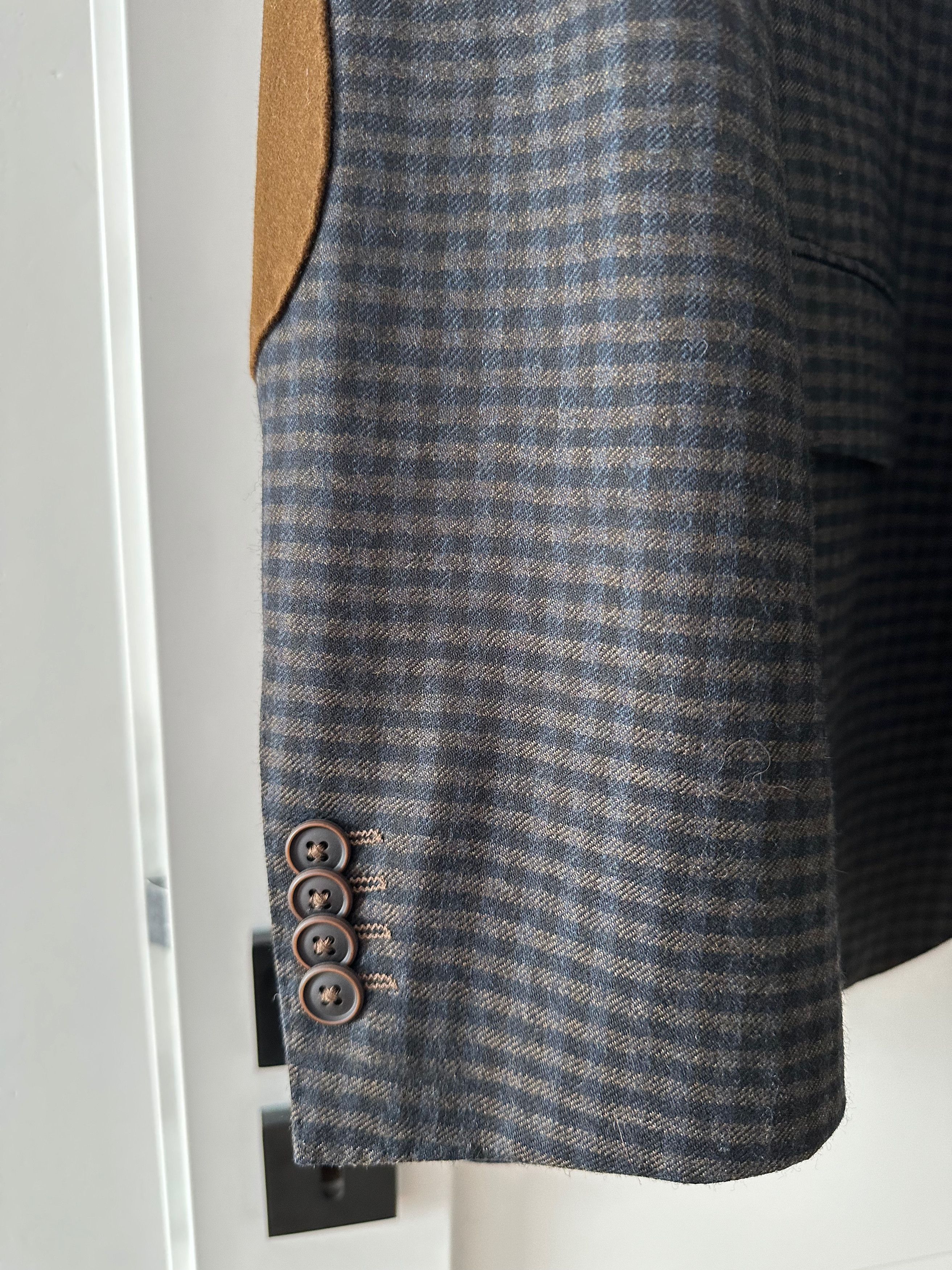 Hugo Boss Hugo Boss The Smith 5 check WOOL blazer Elbow patches Size 44R - 2 Thumbnail