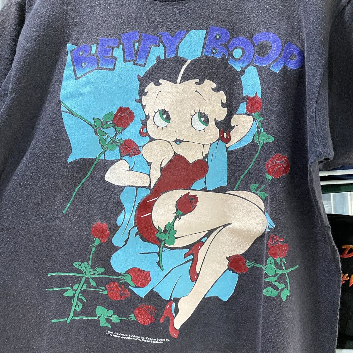 Cartoon Network Vintage Betty Boop Navy Blue Sun Faded Men Shirt Sz M Size US M / EU 48-50 / 2 - 5 Thumbnail