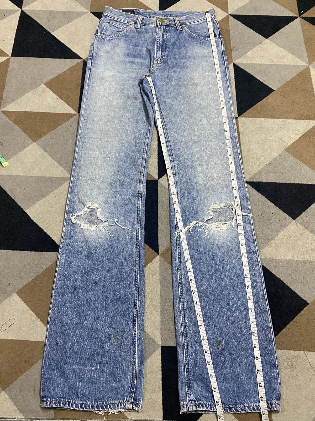 Lee Vintage Lee Riders Faded Wash Distressed Bootcut Jeans Size US 28 / EU 44 - 12 Thumbnail