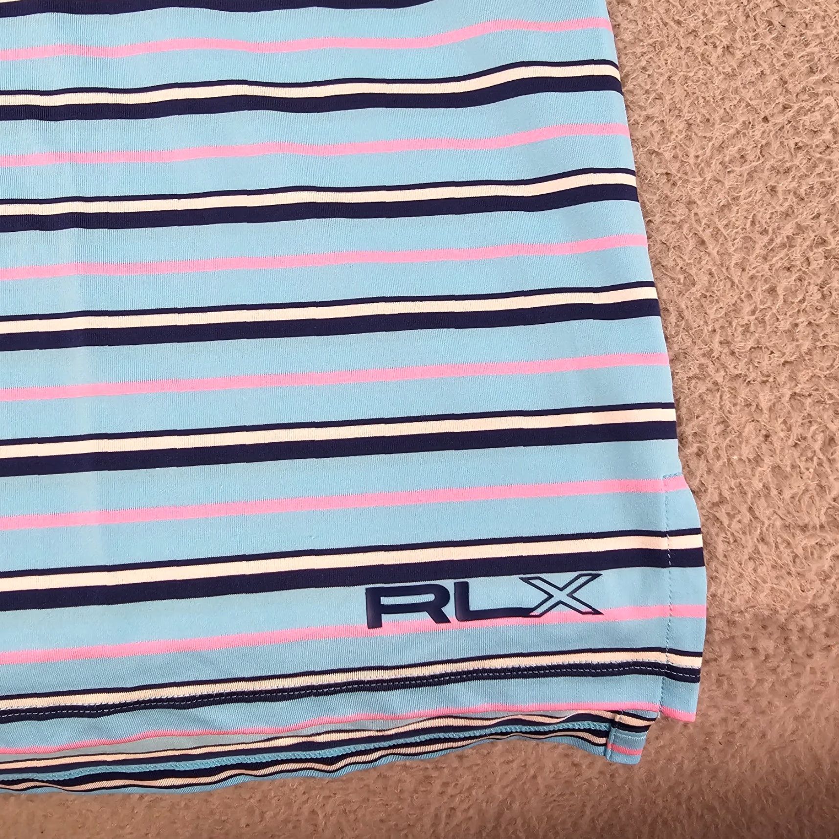RLX Ralph Lauren **Ralph Lauren RLX Blue Pink Stripe Polo Shirt Mens Large** User: Ralph Lauren RLX Blue Pink Stripe Polo Shirt Mens Large Size US L / EU 52-54 / 3 - 5 Thumbnail