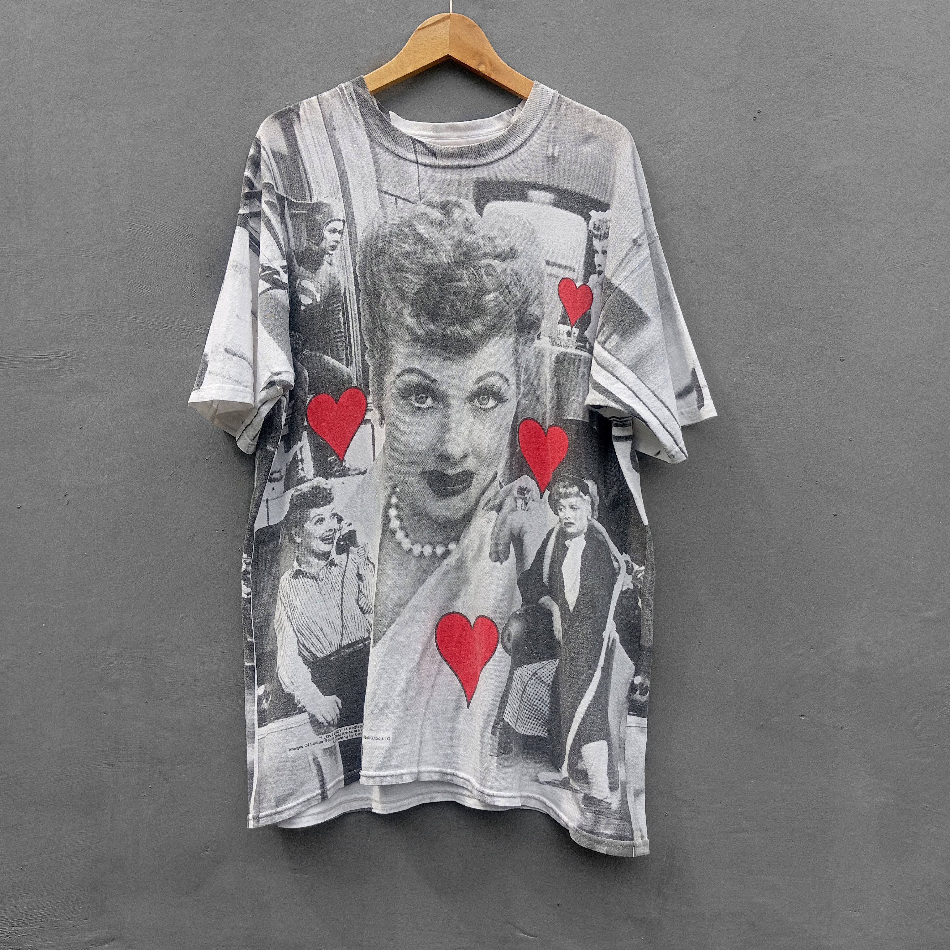 Vintage vintage i love lucy allover print t shirt Size US XL / EU 56 / 4 - 1 Thumbnail