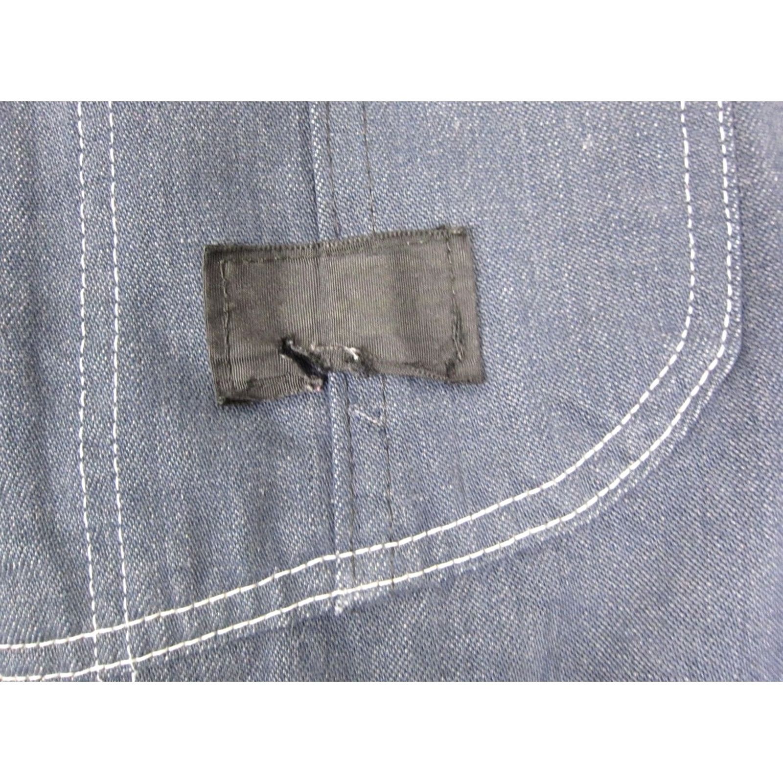 Sears True Vintage Sears Bib Overalls Mens 38 x 28 Blue Canvas Workwear Carpenter 70s Size US 38 / EU 54 - 4 Thumbnail