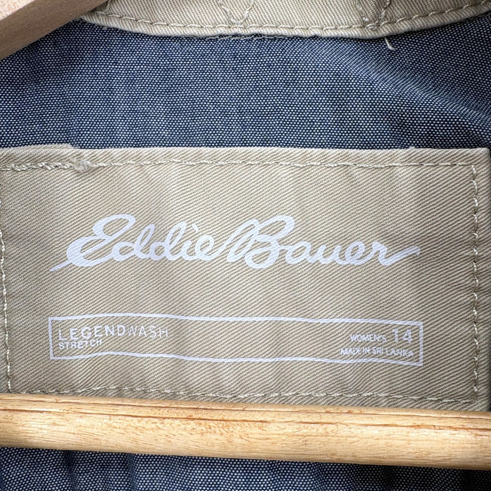 Eddie Bauer Eddie Bauer Blazer Womens 14 Beige Cotton Utility Jacket Legen d Wash? Size XL / US 12-14 / IT 48-50 - 4 Thumbnail