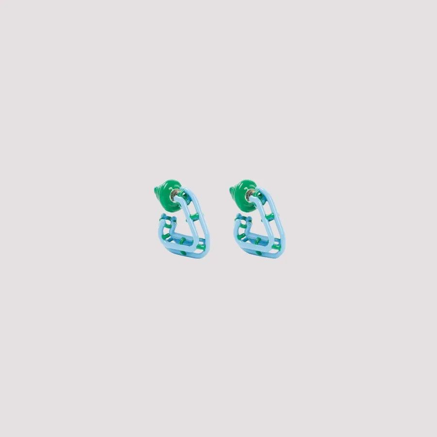 Bottega Veneta o1n1vont1124 Size: OS / Outline Earring in Blue/Green Size ONE SIZE - 2 Thumbnail
