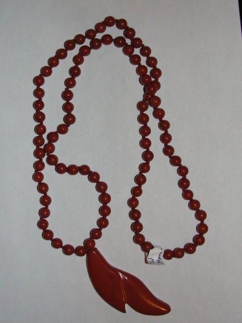 Designer Brecciated Red Jasper Bead Necklace Size ONE SIZE - 3 Thumbnail