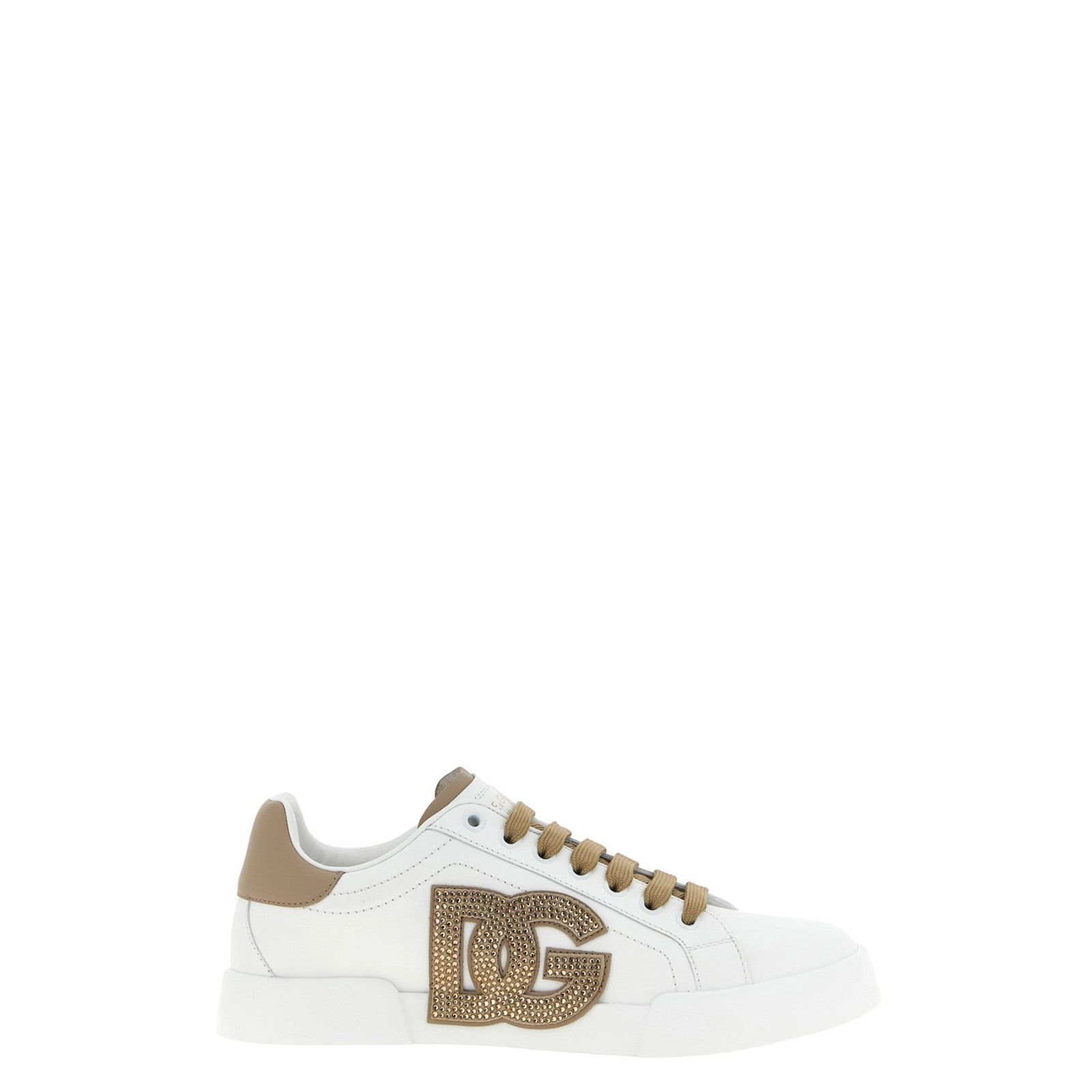 DOLCE&GABBANA Portofino White/Beige Sneakers New (Women's si