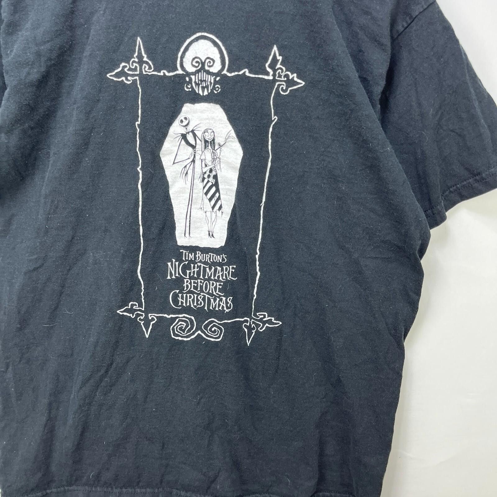 Fruit Of The Loom Vintage 90s Tim Burton’s Nightmare Christmas T-Shirt Large Size US L / EU 52-54 / 3 - 2 Thumbnail