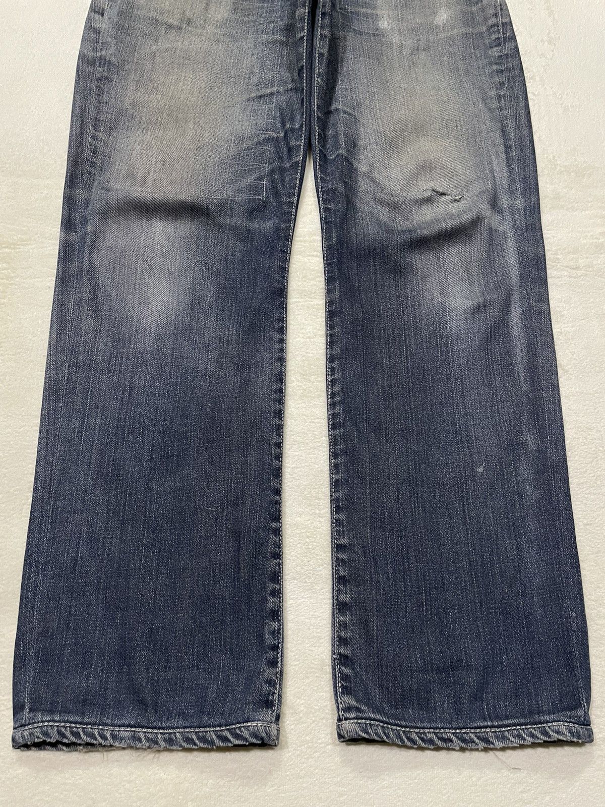 Calvin Klein Vintage Calvin Klein Jeans Straight Cut Distress Faded Jean Size US 33 - 3 Thumbnail