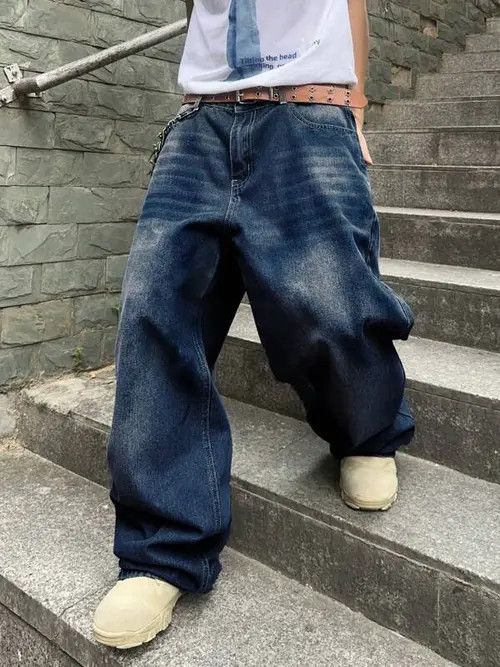 Jean Washed Baggy Denim Jeans Size US 32 / EU 48 - 4 Thumbnail