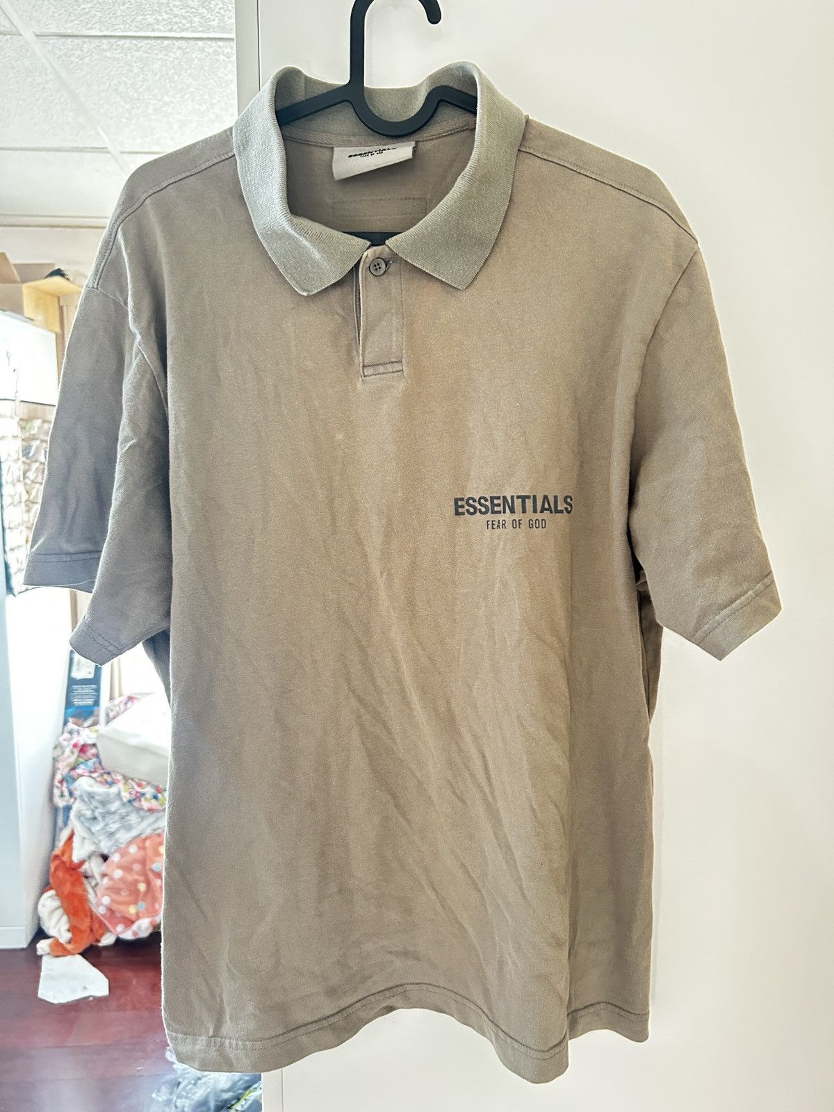 Fear of God Fear of God Essentials Polo Shirt Taupe XS Size US XS / EU 42 / 0 - 1 Thumbnail