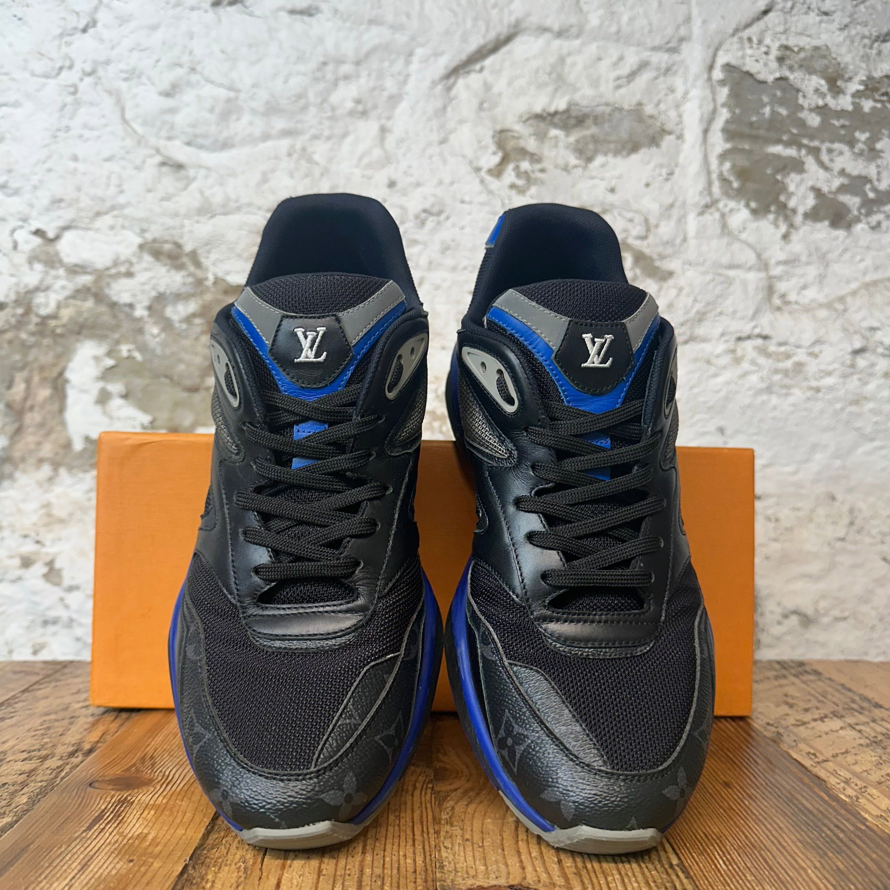 Louis Vuitton Louis Vuitton Blue Black Trail Sneaker Sz 8.5 (7LV) Size US 8.5 / EU 41-42 - 4 Thumbnail