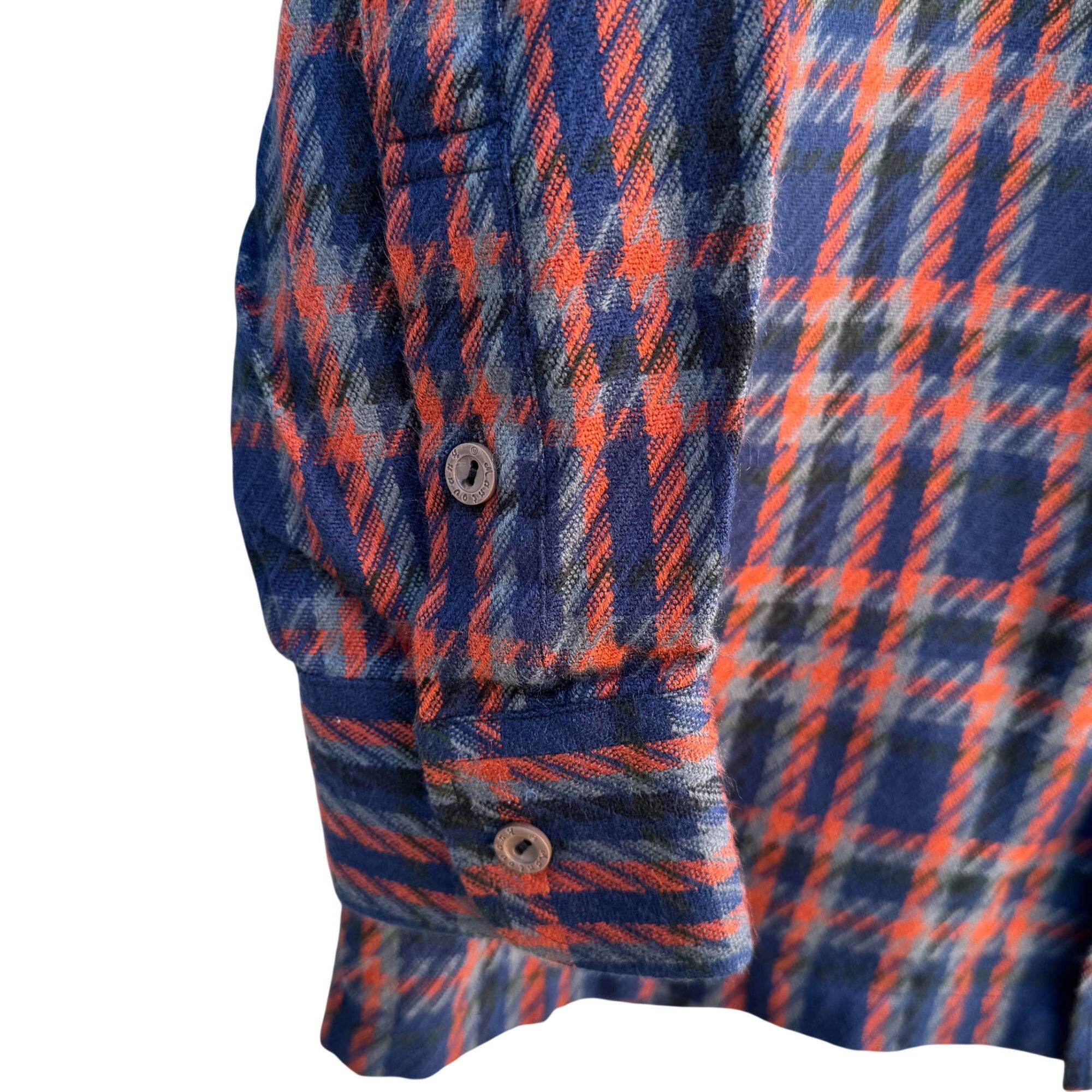 Other Hanjin Vintage Korean Plaid Button-Up Shirt Red Blue Long Sl Size US M / EU 48-50 / 2 - 7 Thumbnail