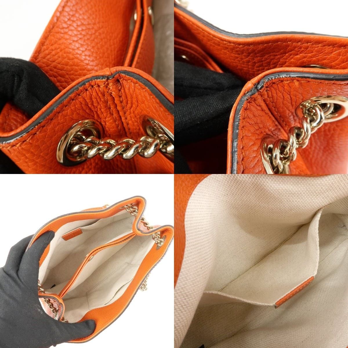 Gucci Gucci Soho Chain Shoulder Bag Calfskin Orange Size ONE SIZE - 6 Thumbnail