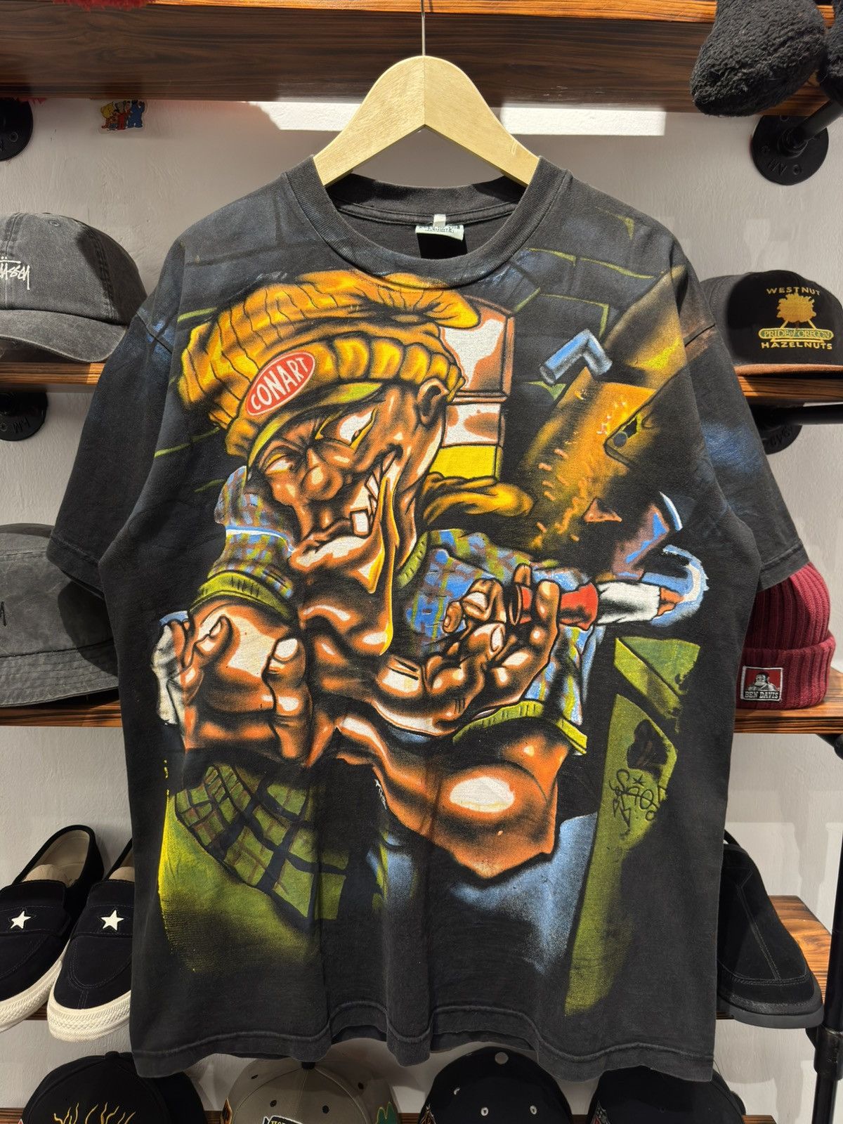 Other Vintage 90s Conart All Over Print Tshirt Size US XL / EU 56 / 4 - 1 Thumbnail