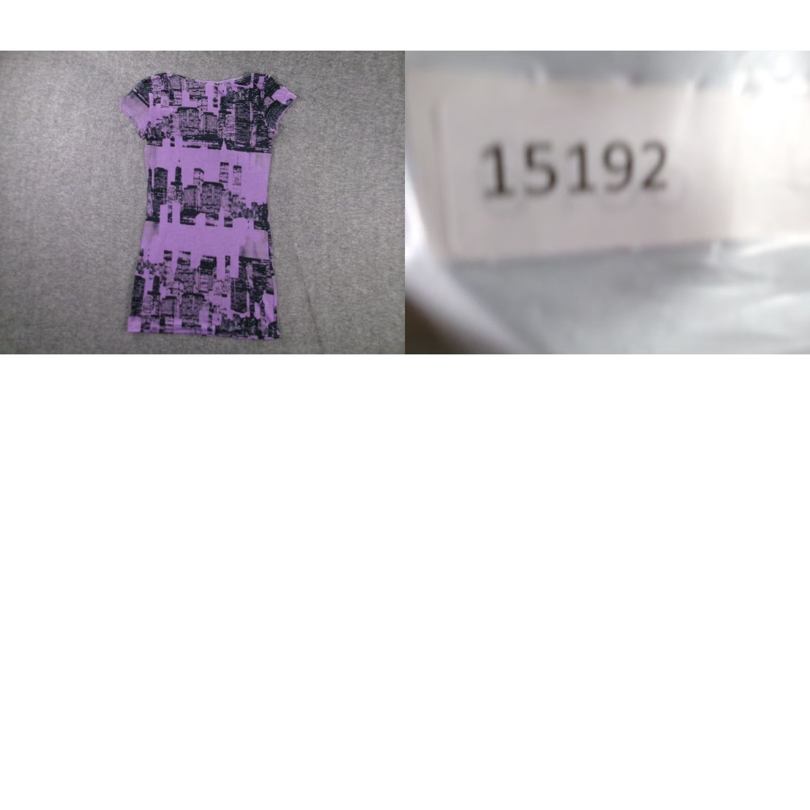 Vintage Delias Dress Womens XS Purple Cityscape Graphic Short Sleeve Tunic Fitted Casual Mini Size XS / US 0-2 / IT 36-38 - 8 Thumbnail