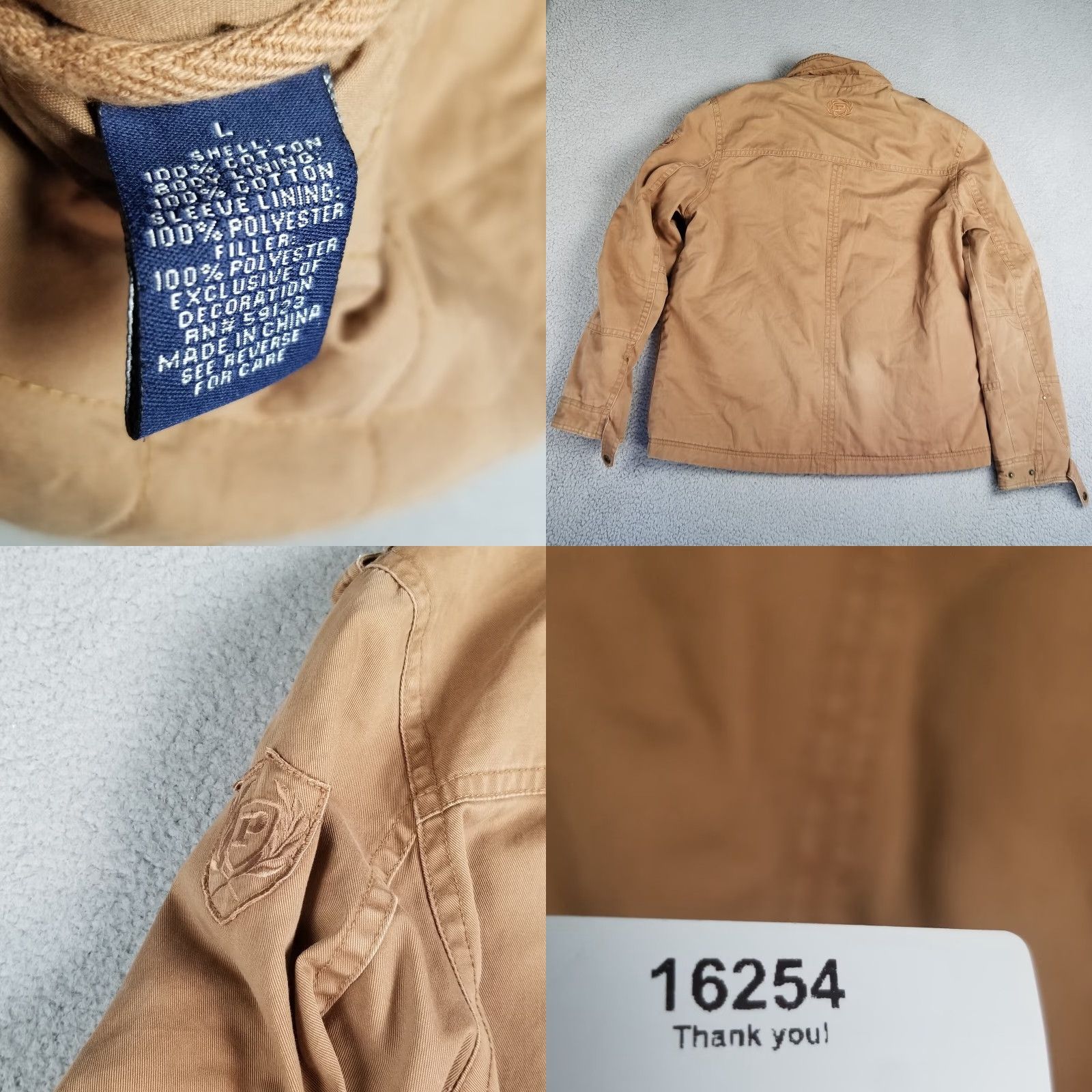 Phat Farm VINTAGE Phat Farm Jacket Men Large Hip Hop 90s Canvas Chore Coat Military Style Size US L / EU 52-54 / 3 - 8 Thumbnail