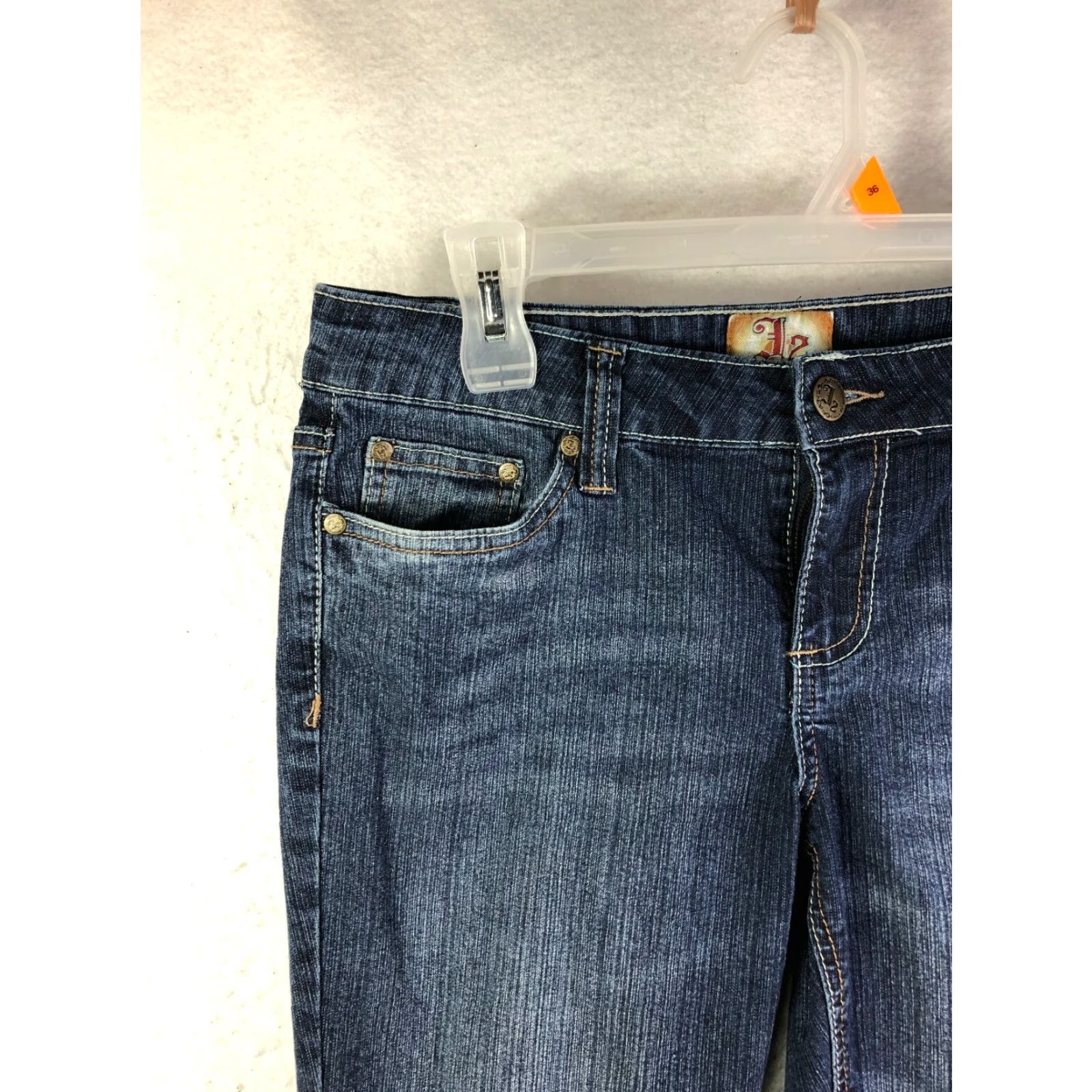 Vintage VINTAGE Jou Jou Jeans Mid Rise Straight Leg Womens Size 8 Dark Wash Blue Denim Jeans Size 30" / US 8 / IT 44 - 2 Thumbnail