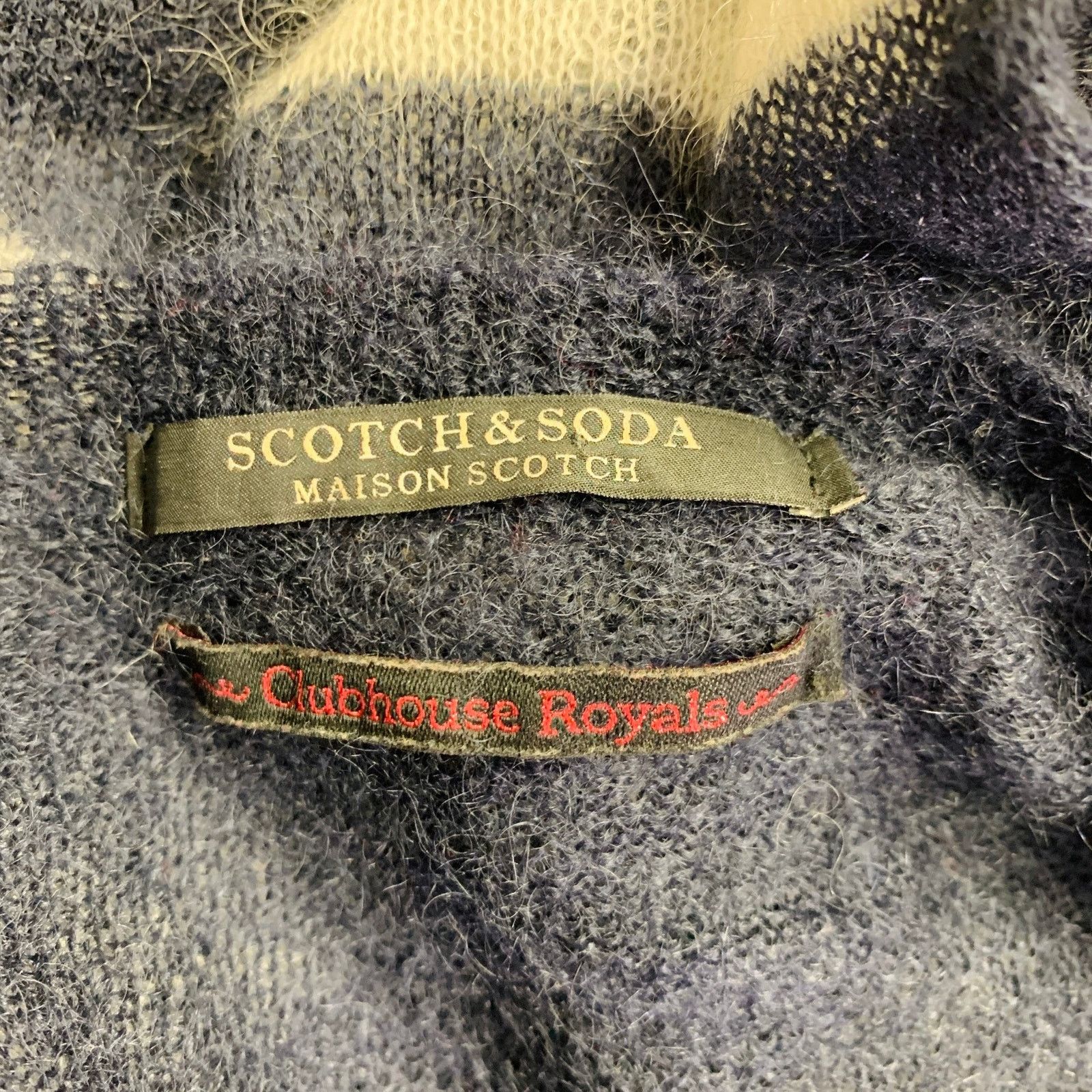 Scotch & Soda SCOTCH AND SODA Size M Navy Cream Stripe Crew Neck Pullover Size M / US 6-8 / IT 42-44 - 5 Thumbnail