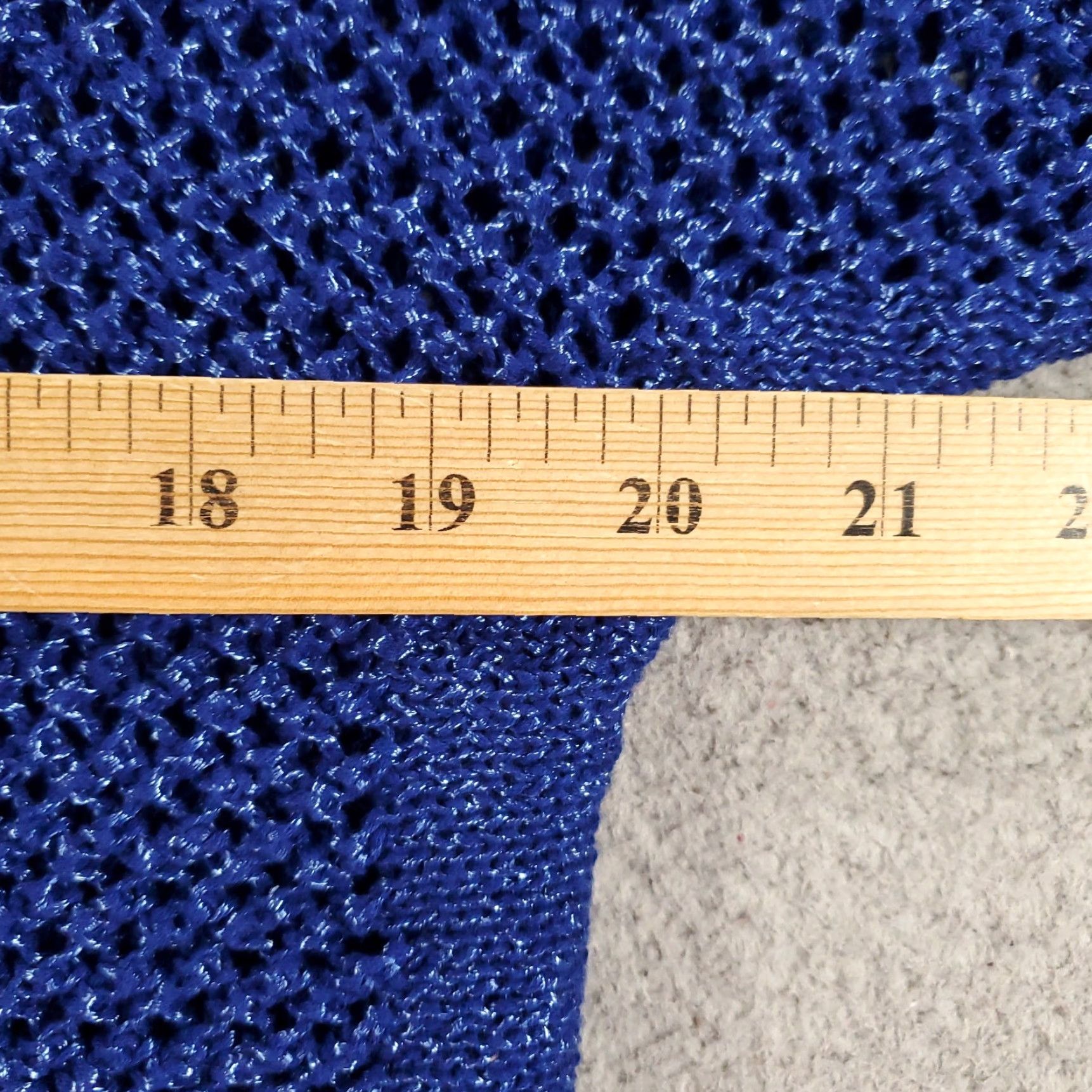 Vintage Chicos Sweater Womens XL Blue Open Knit Pullover Seed Chicos Size 3 Size XL / US 12-14 / IT 48-50 - 4 Thumbnail