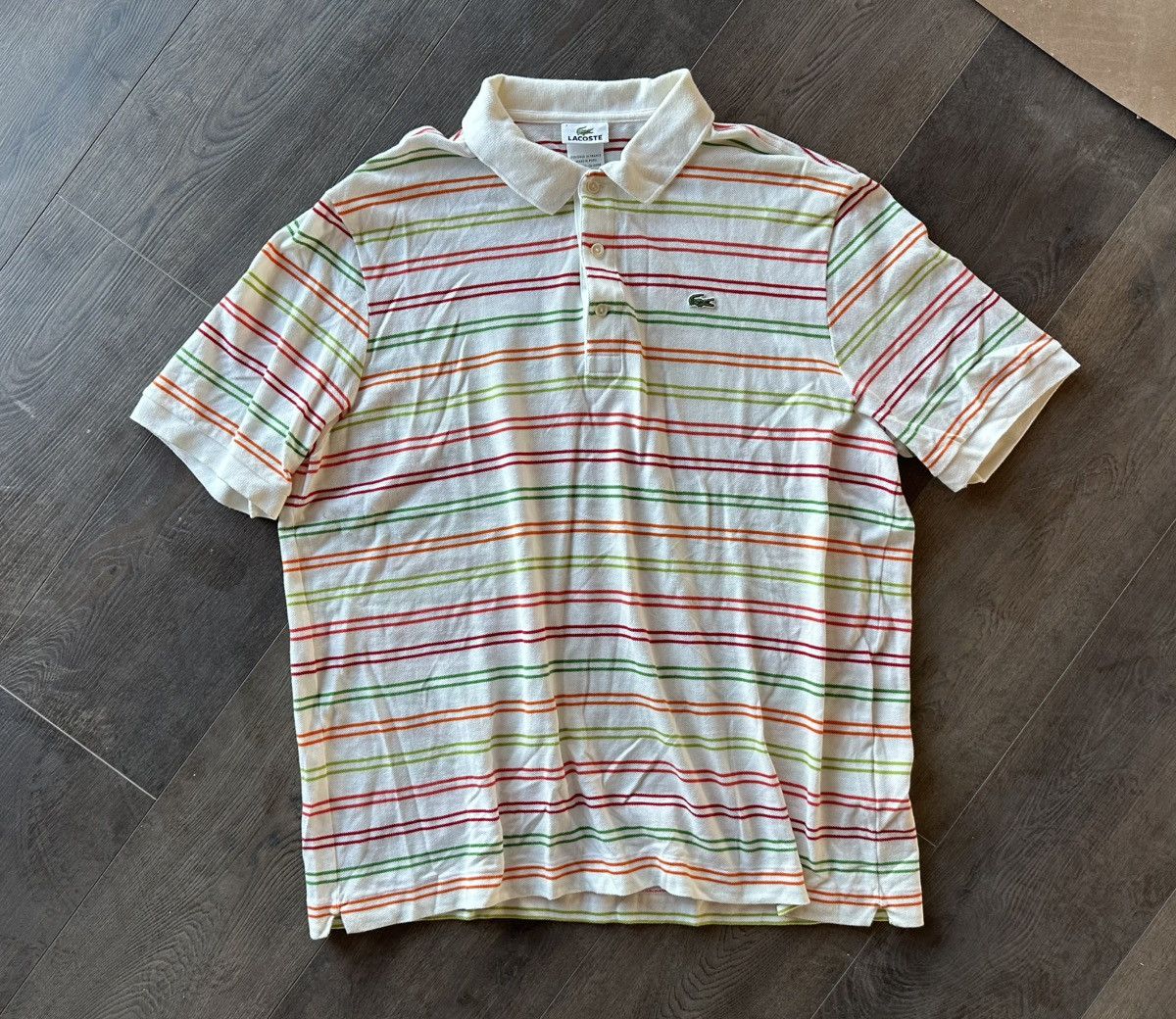 Lacoste Vintage Lacoste Candy Striped Polo Size US L / EU 52-54 / 3 - 2 Thumbnail
