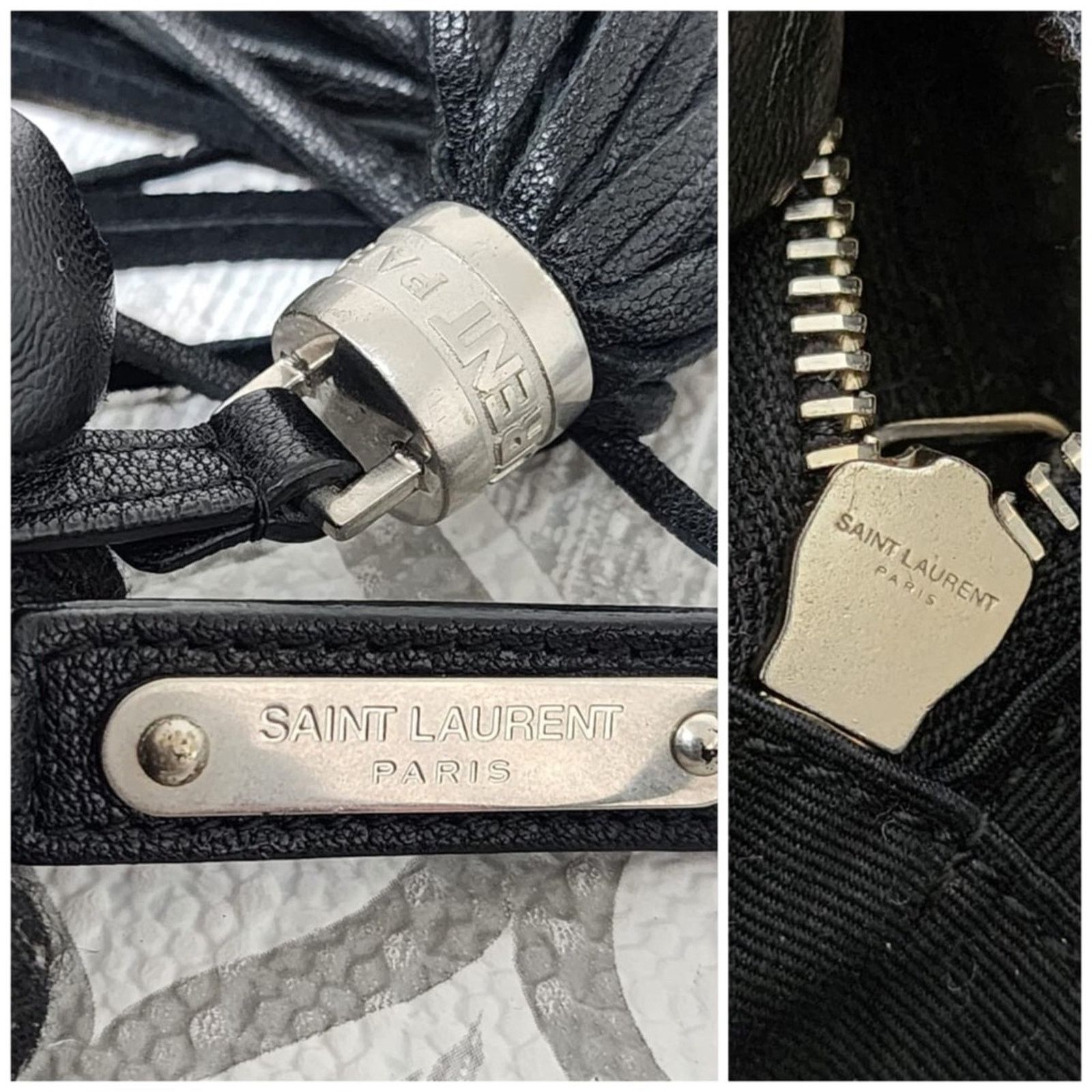 Yves Saint Laurent YVES SAINT LAURENT Lou Camera Raffia Canvas Crossbody Bag Bk Size ONE SIZE - 4 Thumbnail