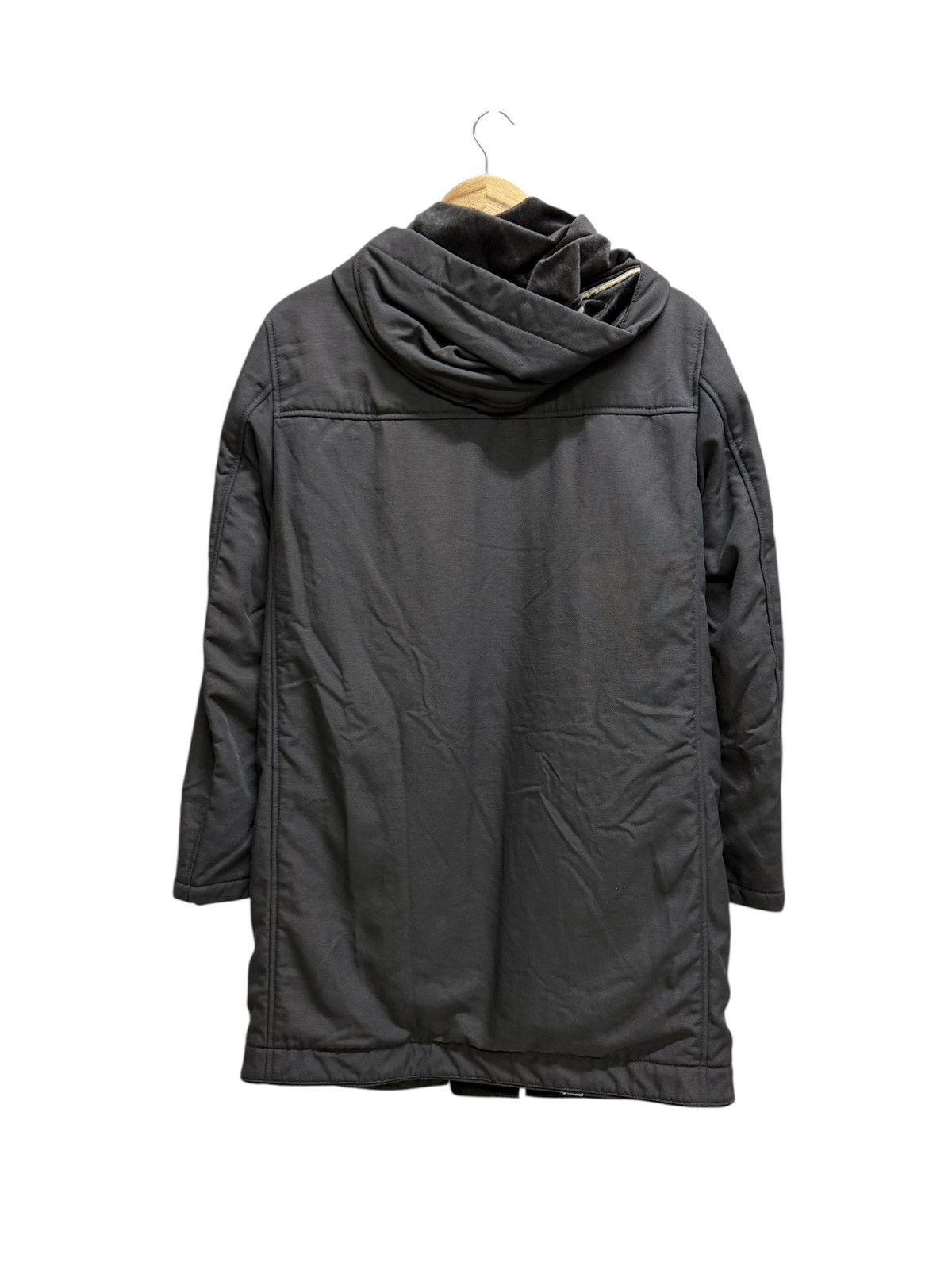 Jun Men Velvet Lined Parka Jacket Dark Green