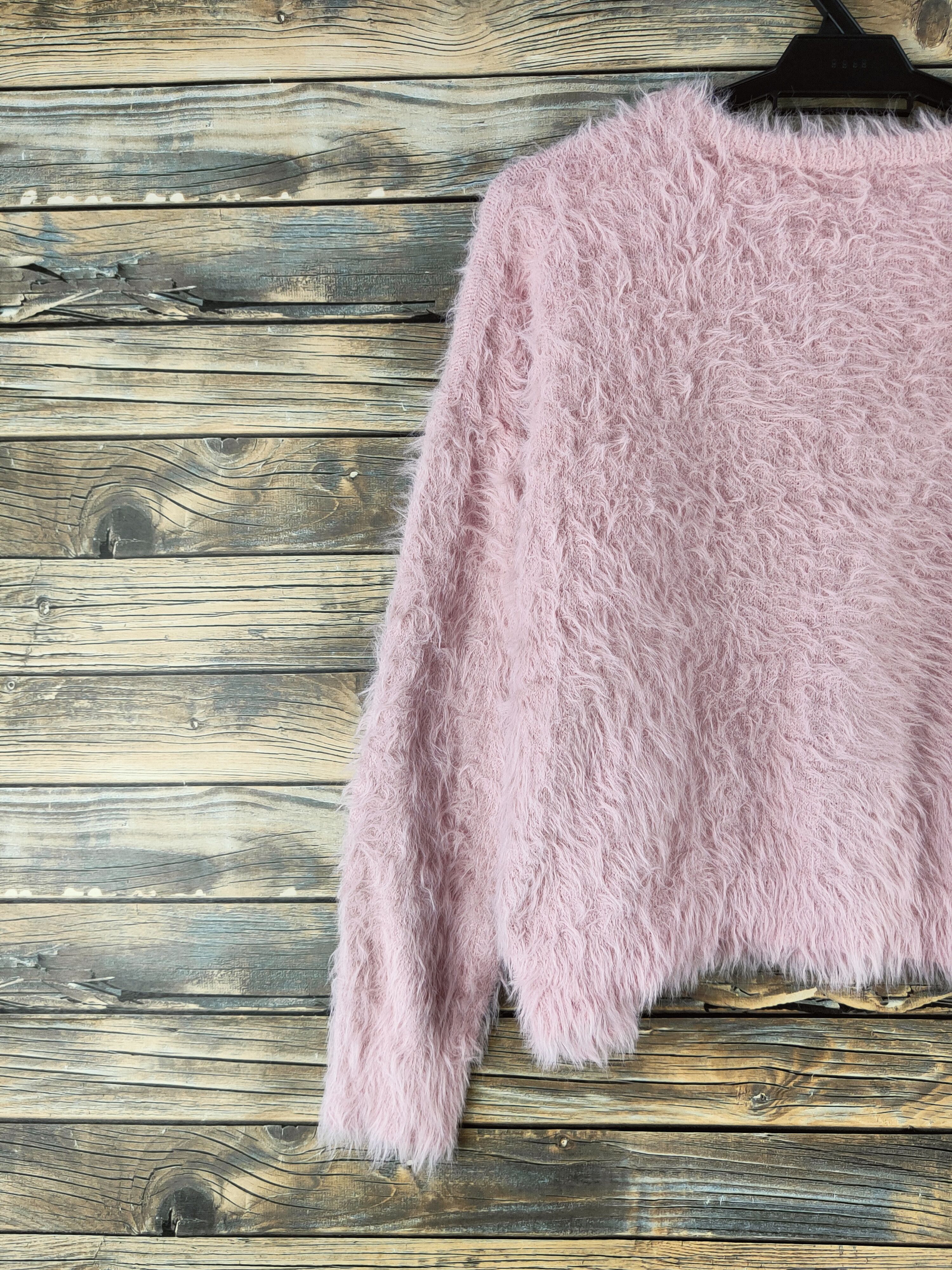 Japanese Brand DL Browny Standard Pink Fur Mohair Knitwear #46-1010 Size M / US 6-8 / IT 42-44 - 8 Thumbnail
