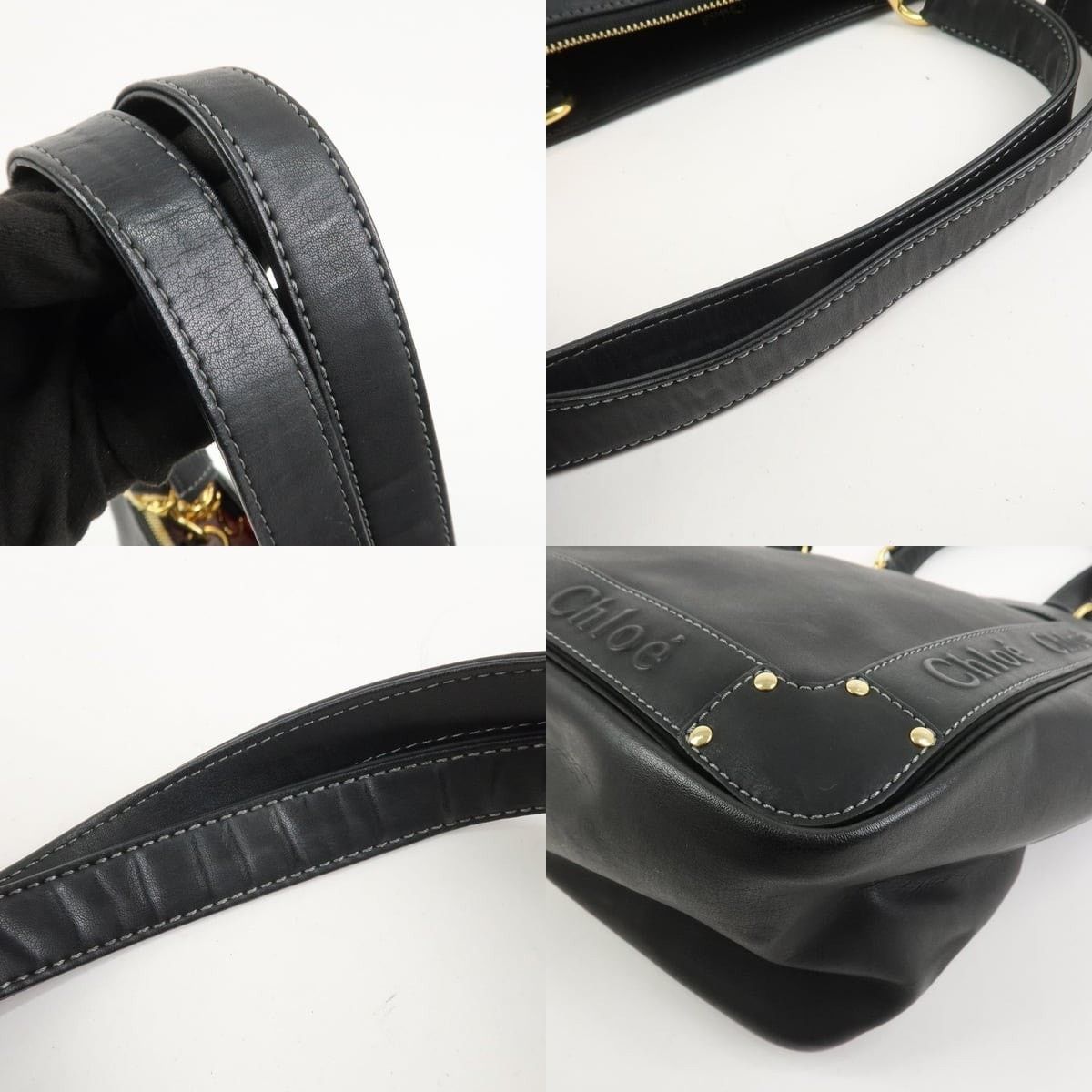 Chloe Chloe Eden Leather Tote Black Size ONE SIZE - 4 Thumbnail