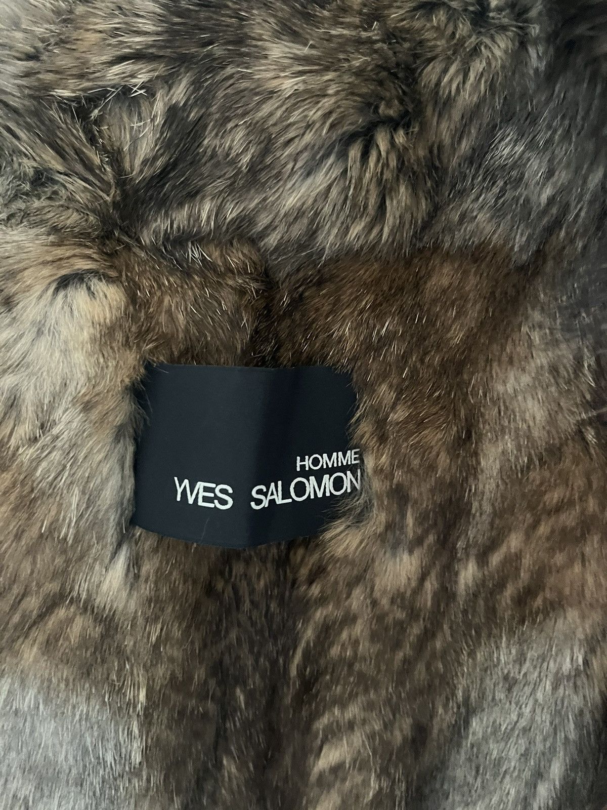 YVES SALOMON Blue Parka - detachable fox & rabbit fur liner