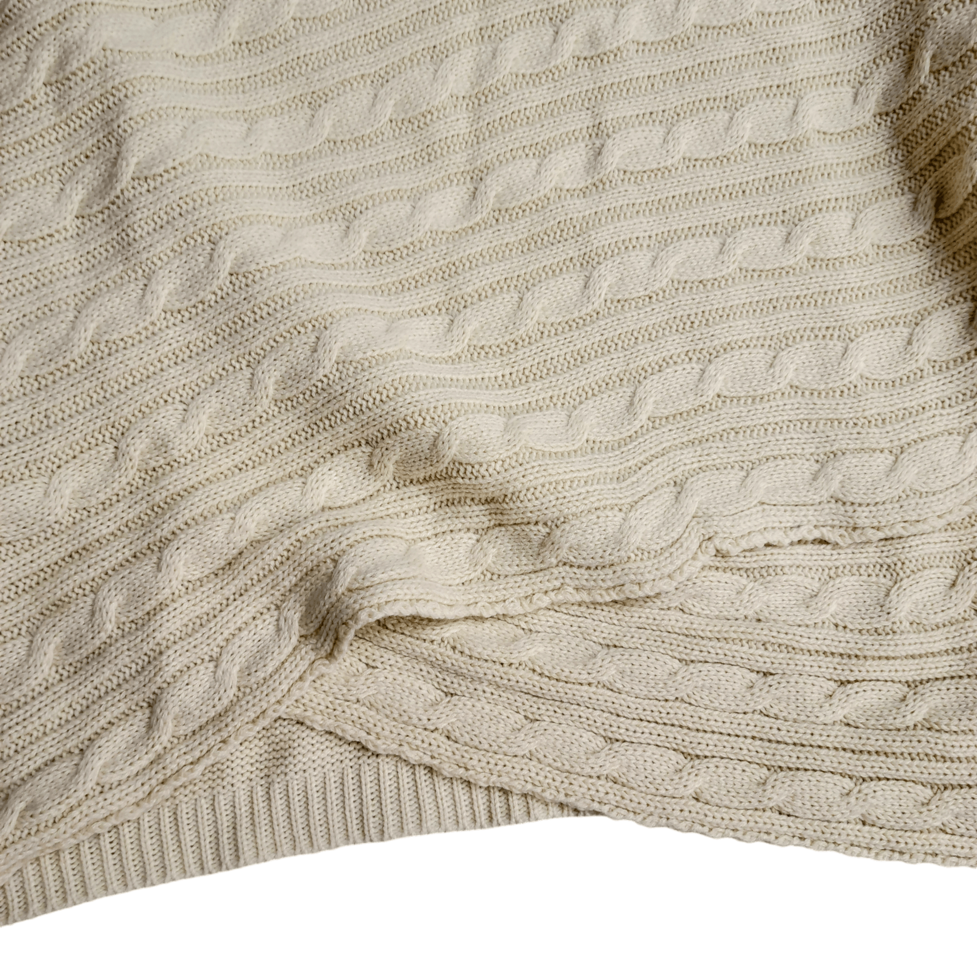 Venus Venus Neutral Tan Sexy Cable Knit Sweater NEW Size L / US 10 / IT 46 - 3 Thumbnail