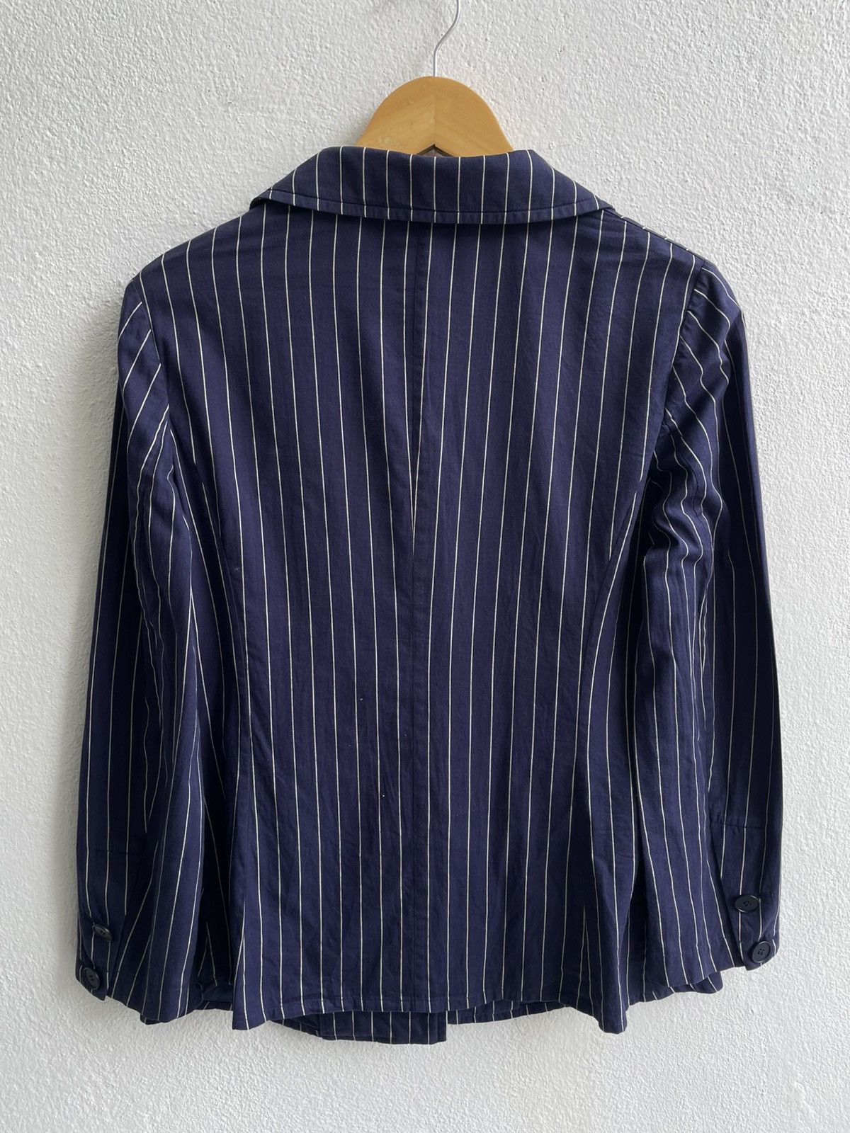 Helmut Lang Vintage 90's Helmut Lang Pinstripe Blazzer Size M / US 6-8 / IT 42-44 - 8 Thumbnail