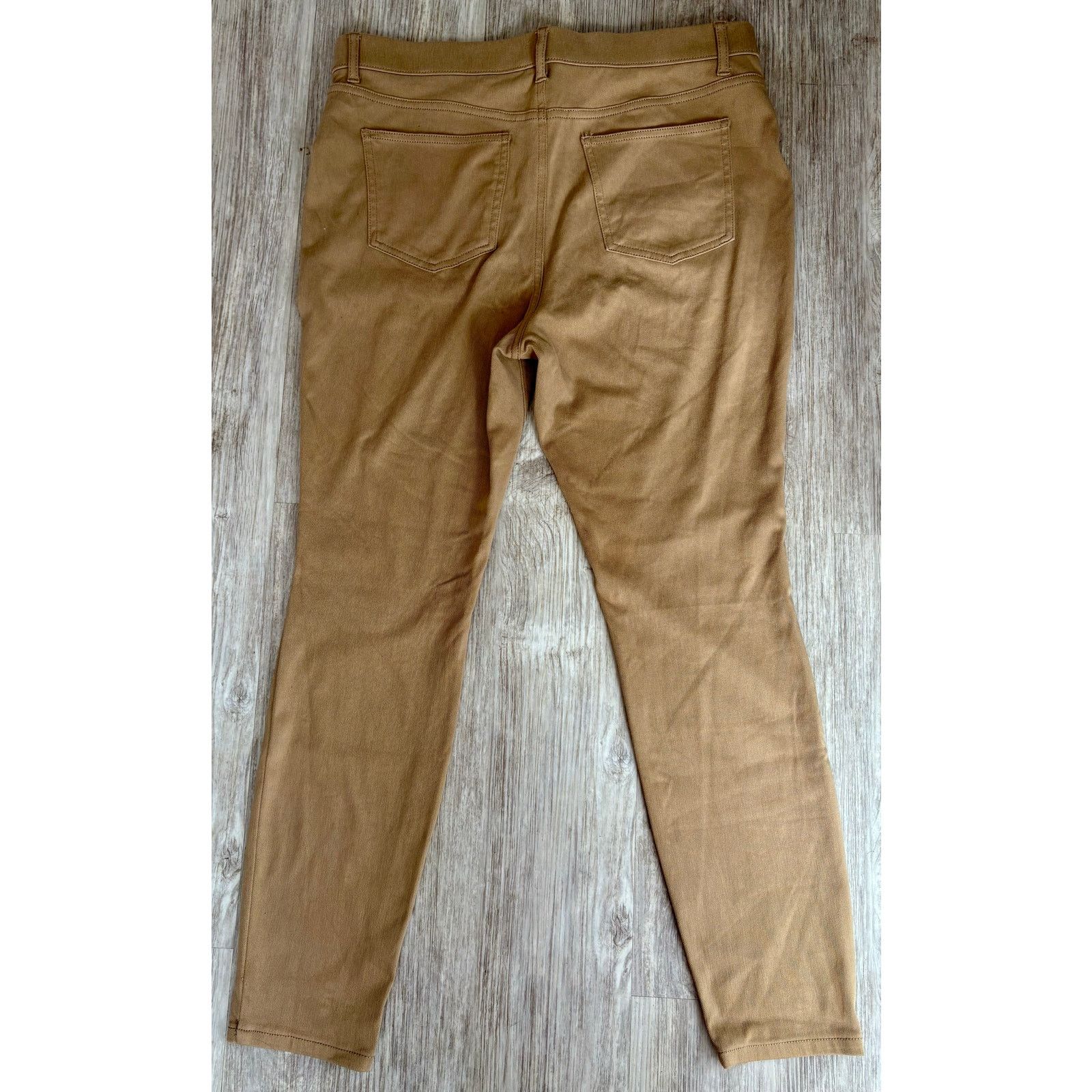 Other Time and Tru | Solid Basic Work Khaki Pull On Leggings | XL Size 22" - 3 Thumbnail
