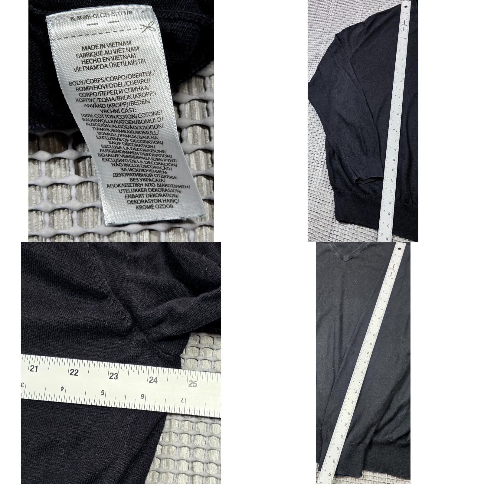 Polo Ralph Lauren Polo Ralph Lauren Sweater Mens 2XL Black V-Neck 100% Cotton Pima Logo Embroidered Classic Knit Pullover Shirt Size US XXL / EU 58 / 5 - 8 Thumbnail