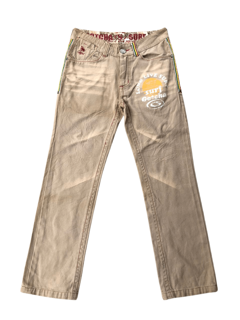 Gotcha × Vintage Vintage Gotcha Duck Canvas Surf Style Rasta Jeans Size US 30 / EU 46 - 1 Thumbnail