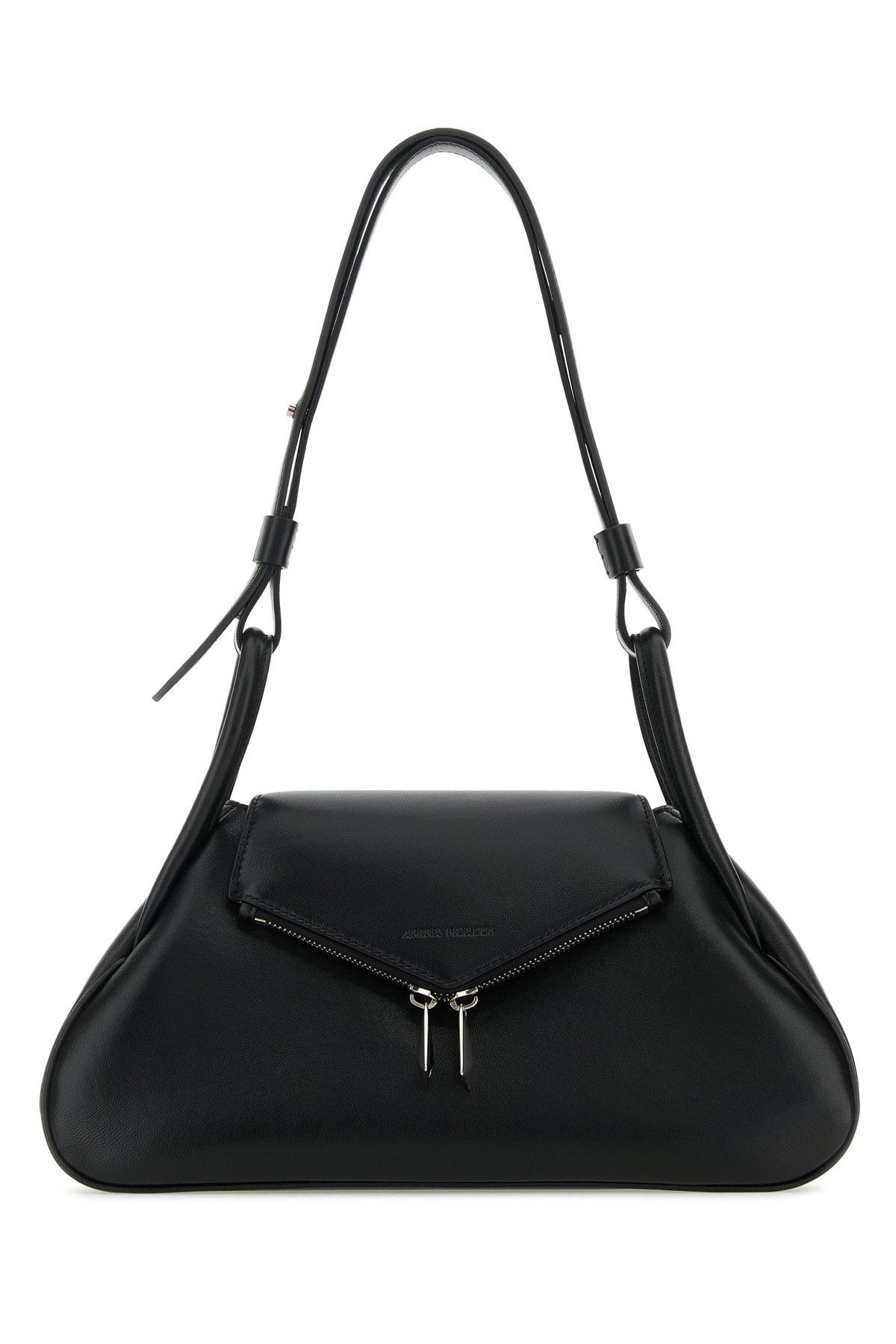 Amina Muaddi Gemini Small Nappa Black Silver Ha Size ONE SIZE - 1 Thumbnail